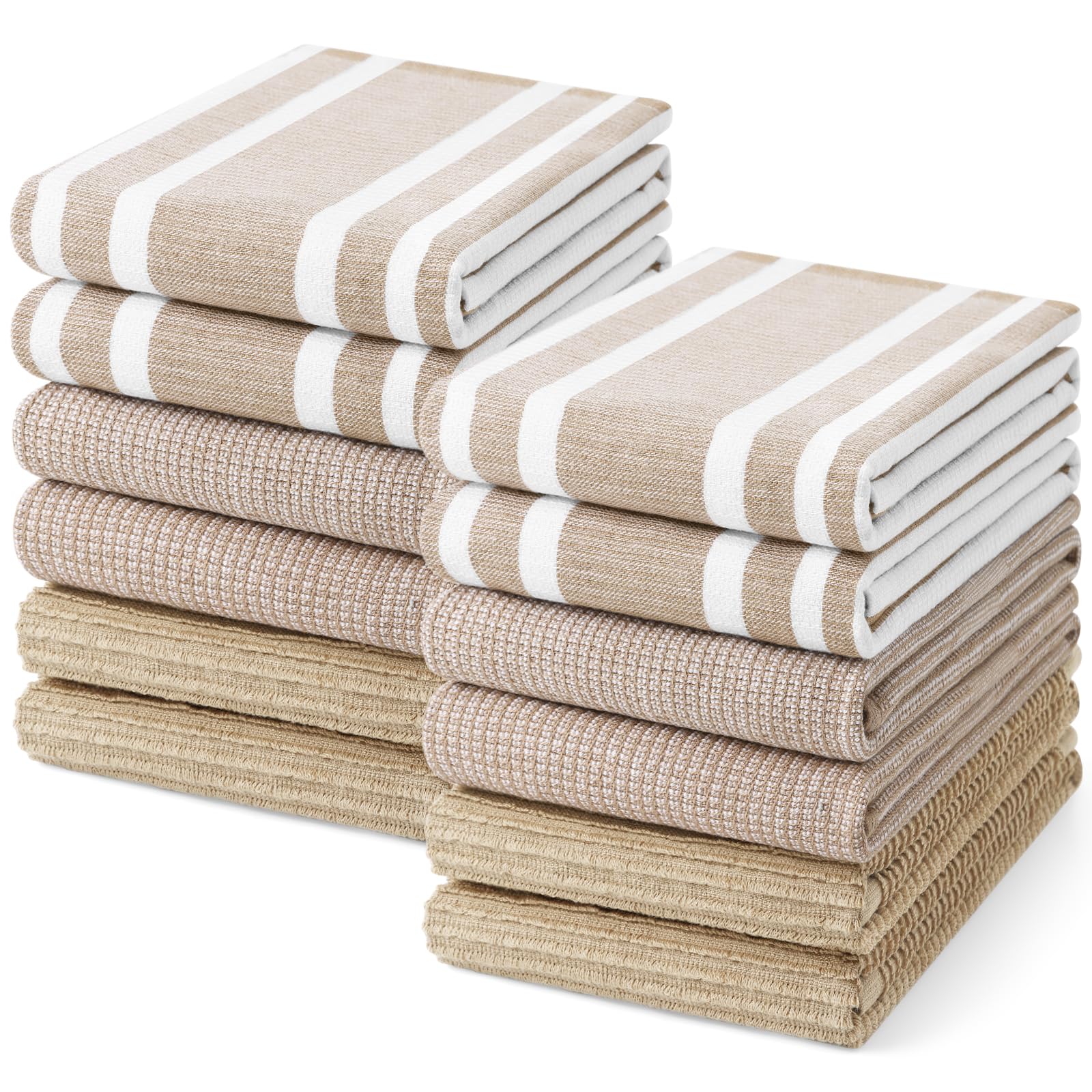 Cotton 380 GSM Premium Kitchen Towels (12 Count)