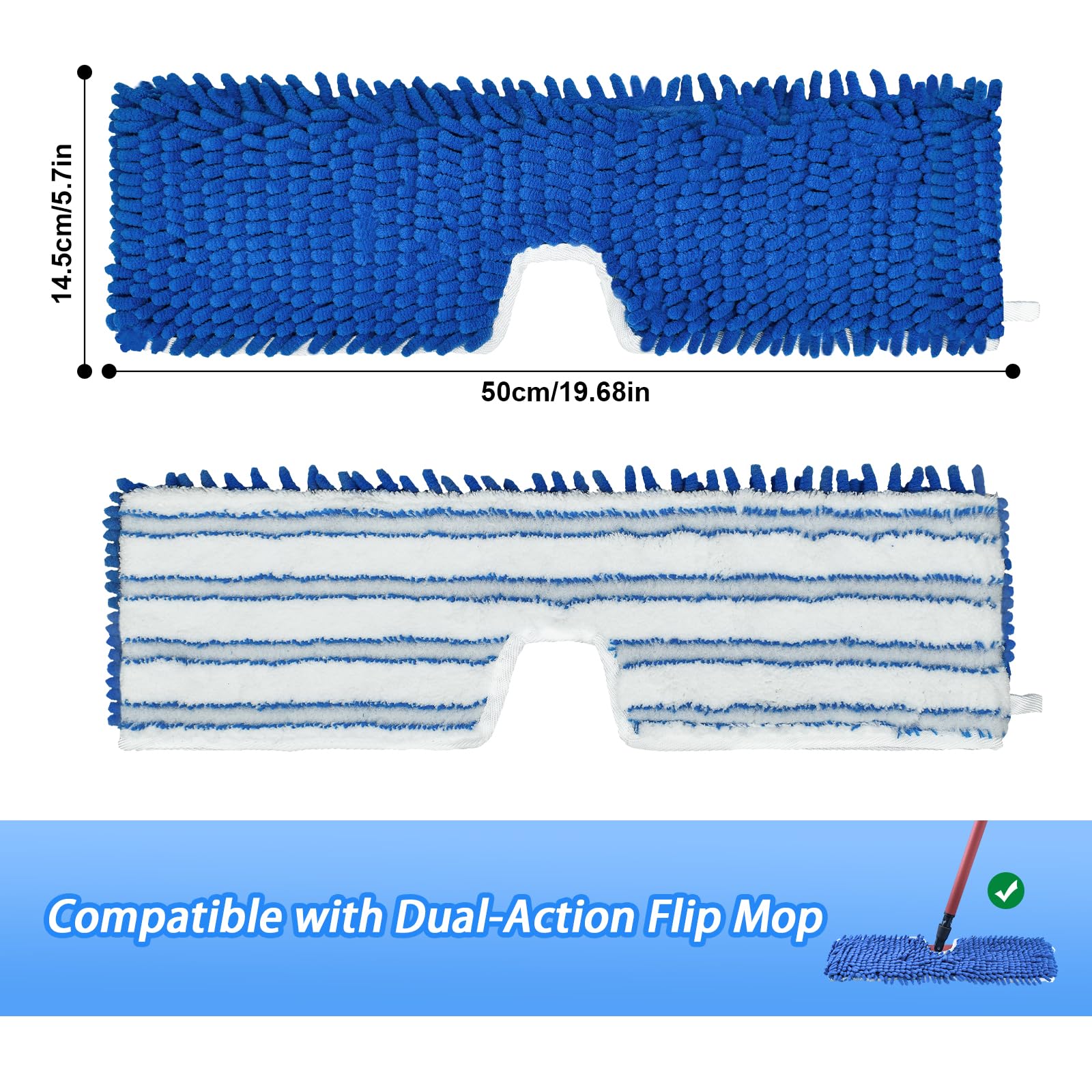 4 Pack Mop Heads Replacements Compatible with O (4 Count)