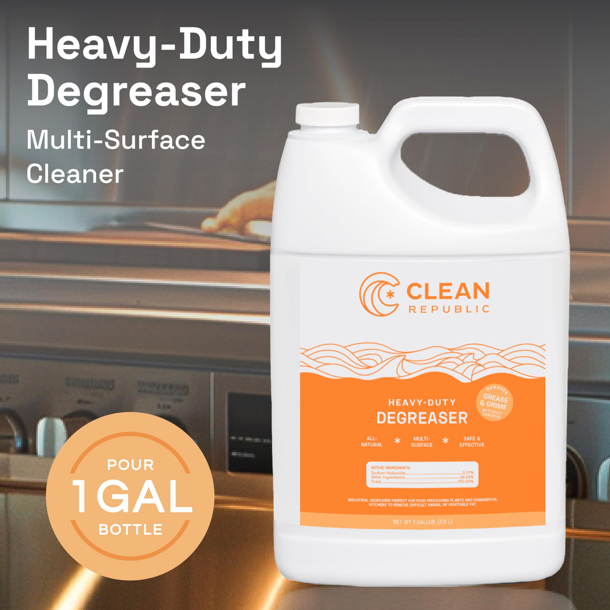 Heavy Duty Degreaser for Kitchen & Grills (128 Fl Oz)