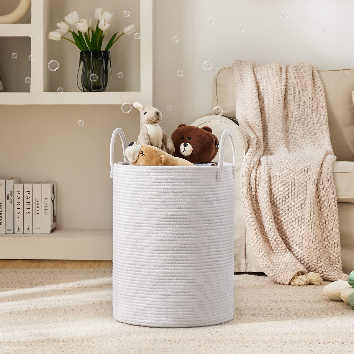 Woven Rope Laundry Hamper Basket by YOUDENOVA (2434.6096 Fl Oz) - ModHome Supplies