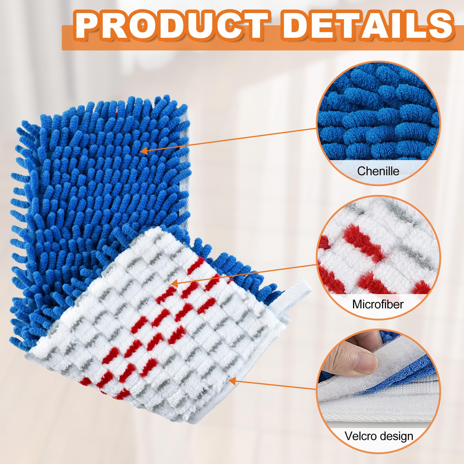 Microfiber Mops for Floor Cleaning (5 Count) - ModHome Supplies