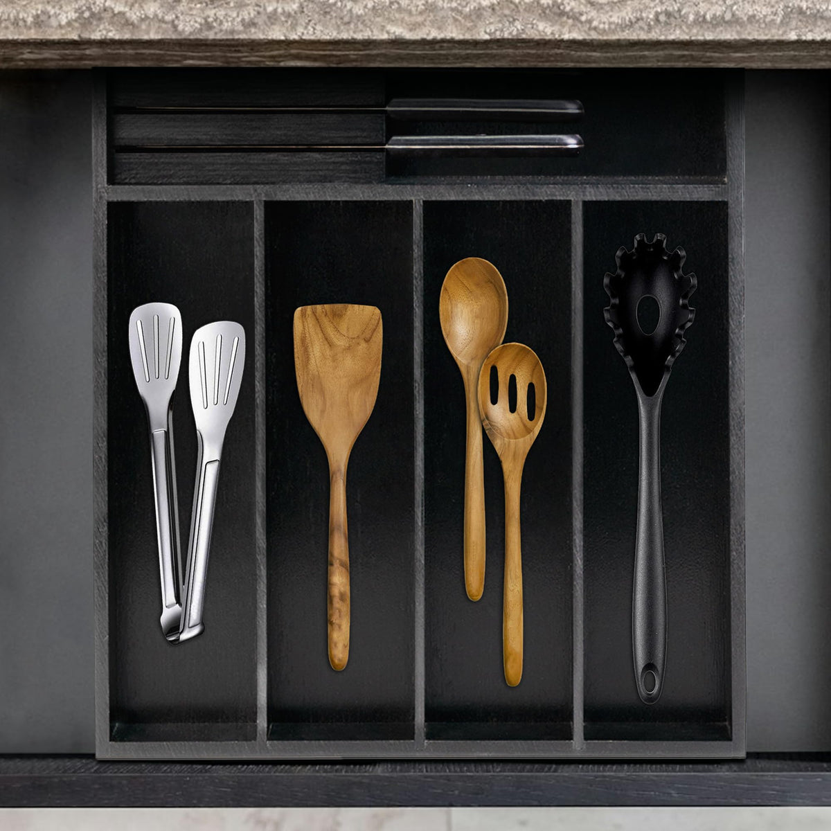 Bamboo Silverware Drawer Organizer