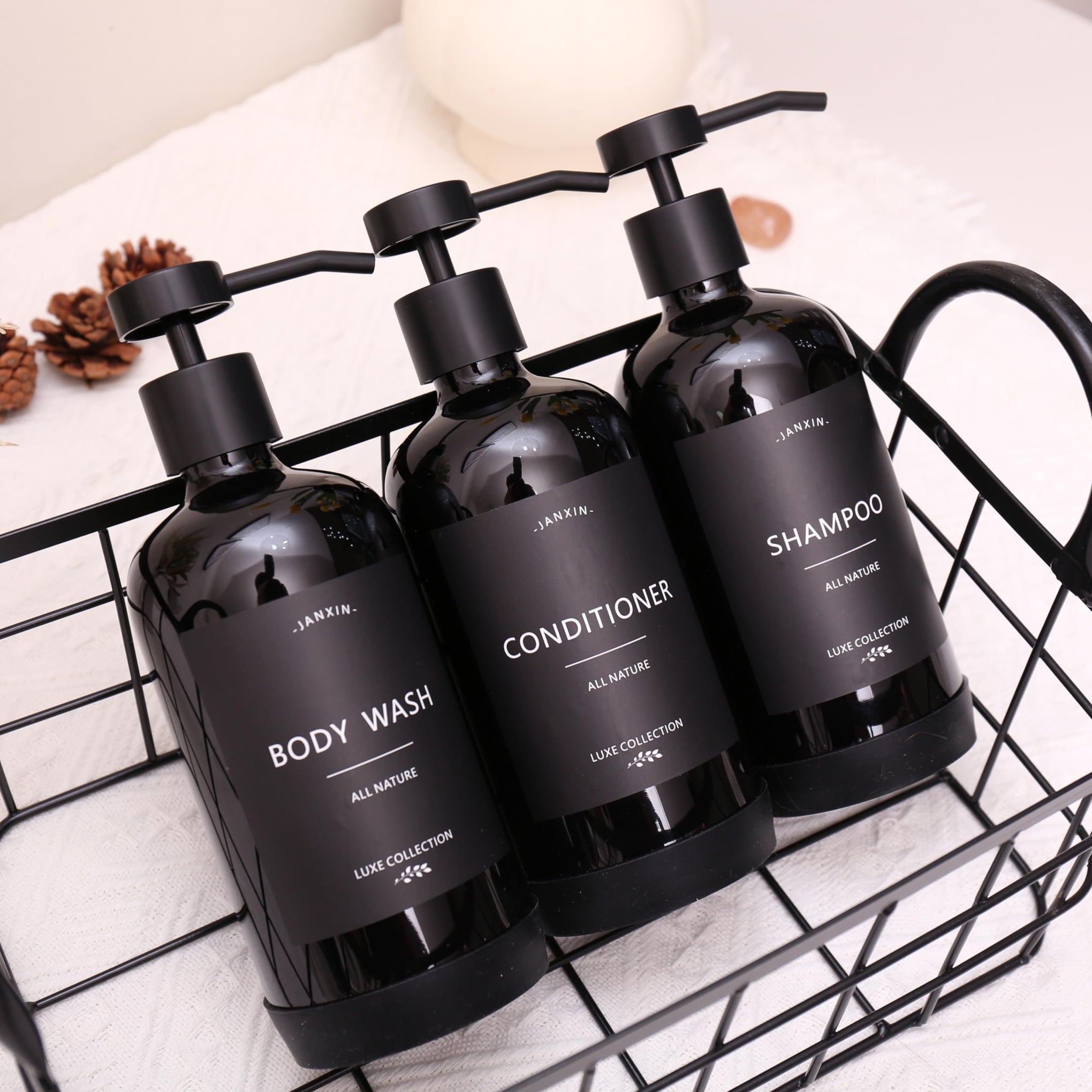 Shampoo and Conditioner Dispenser Set of 3 (3 Count)