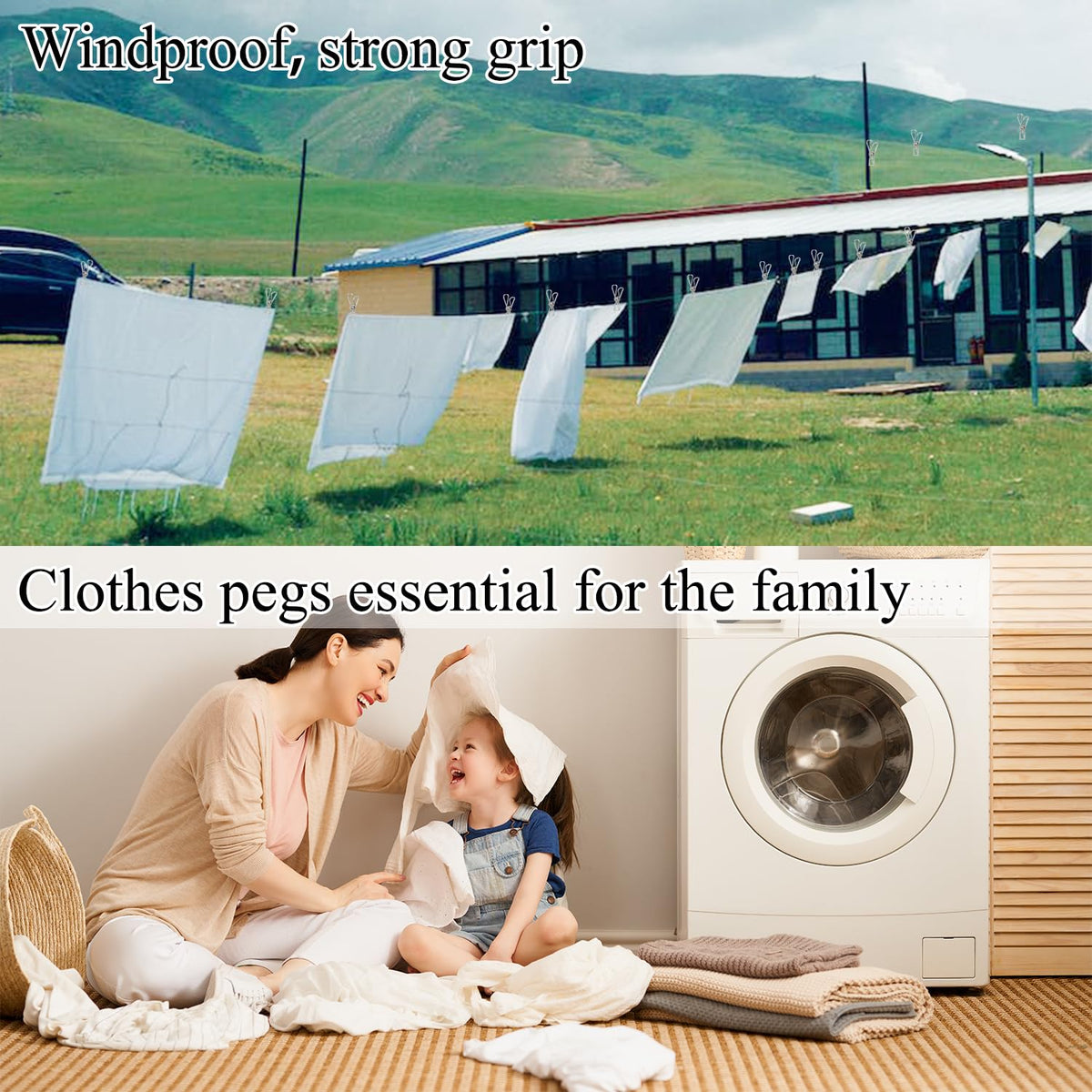 Stainless Steel Strong Laundry Pegs (10.5 Ounce)