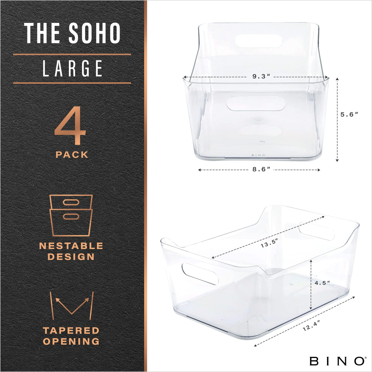Plastic Organizer Bins (4 Count)
