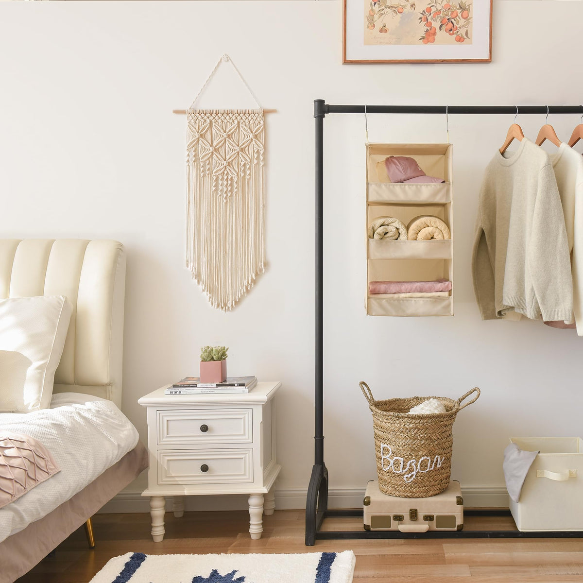 3 Shelf Hanging Closet Organizer