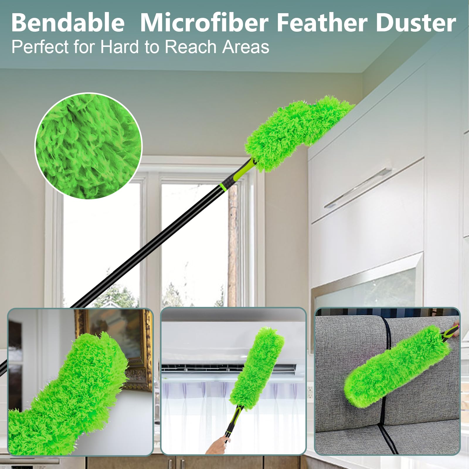 8 Ft Microfiber Duster with Extension Pole