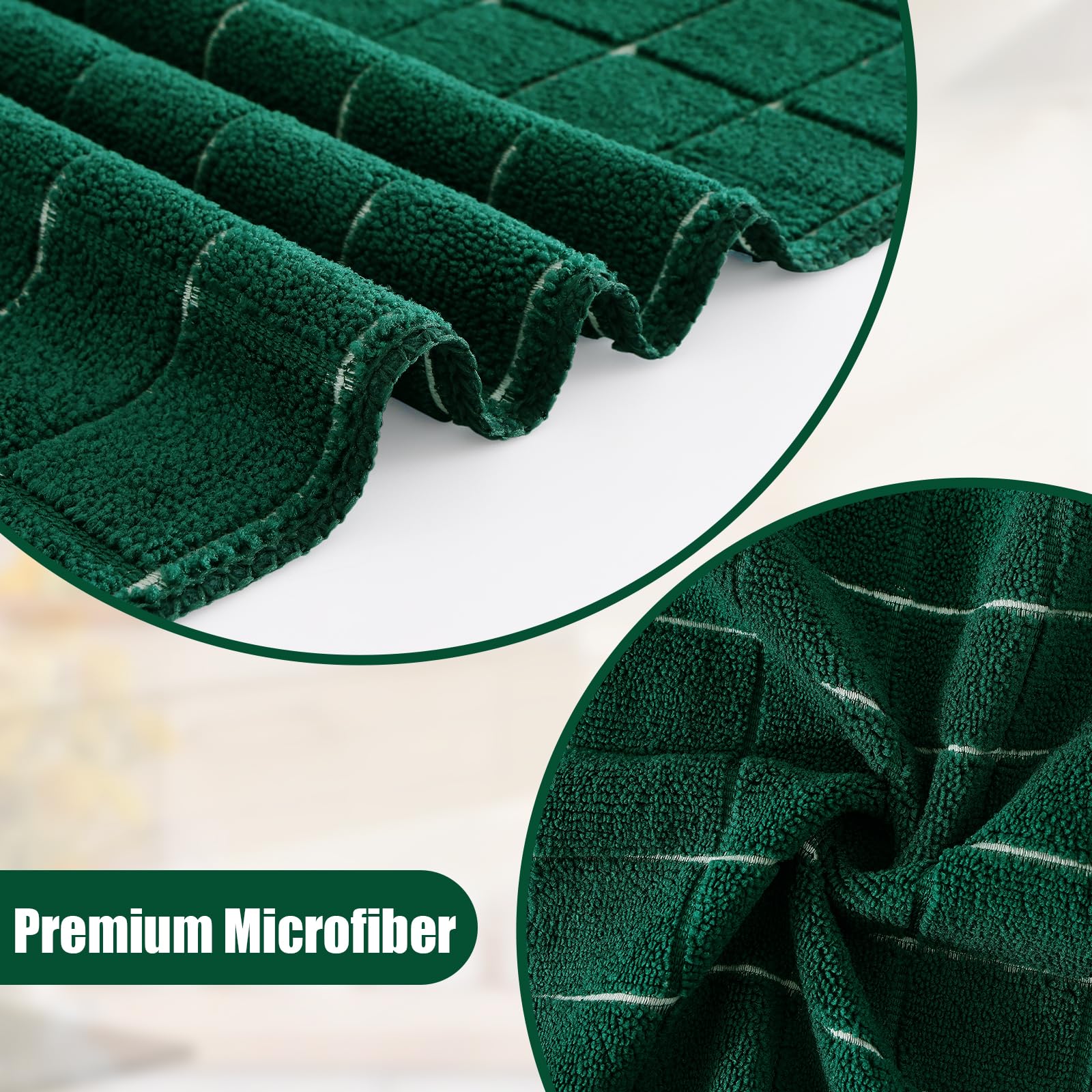Microfiber Kitchen Towels and Dishcloths Sets (12 Count)