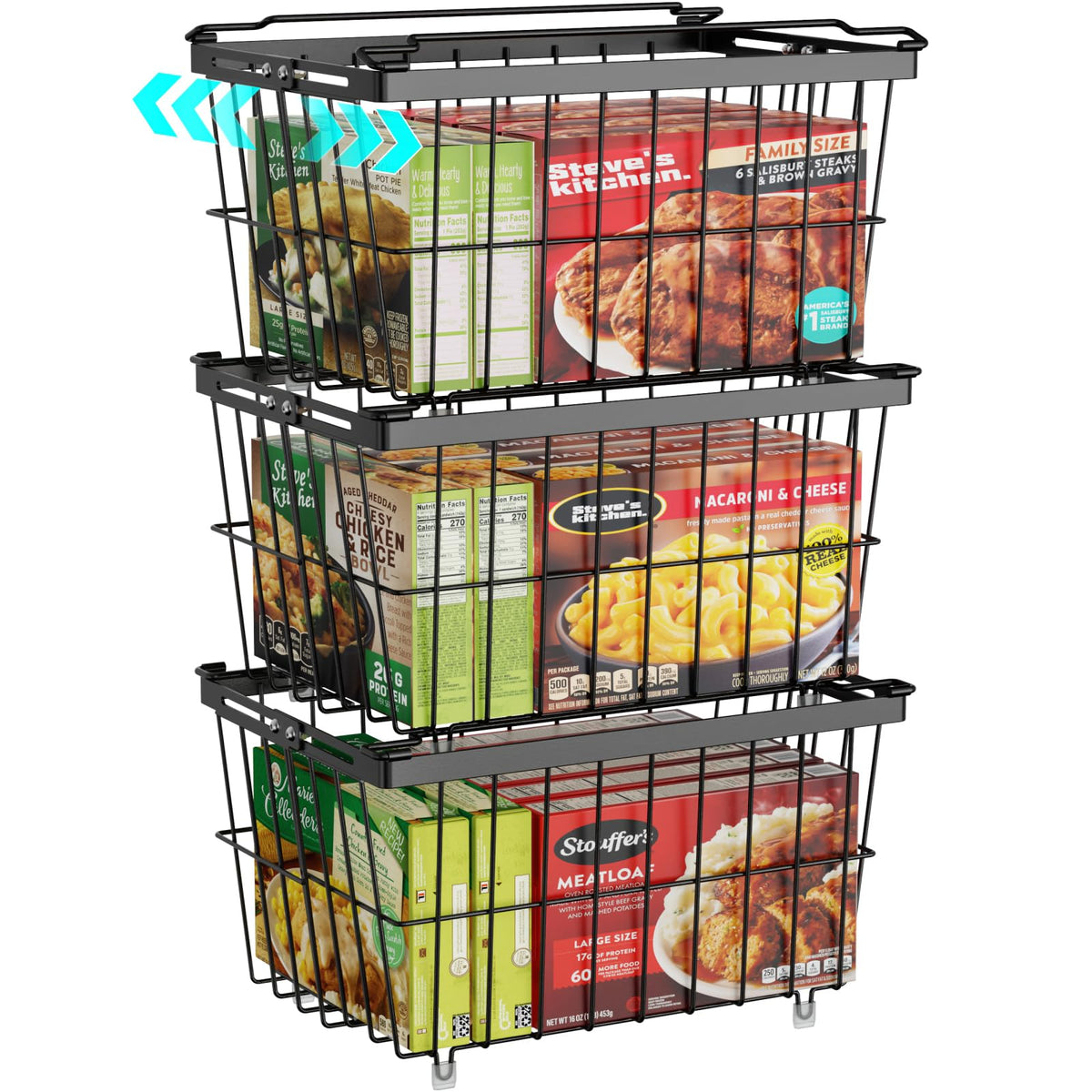 Freezer Organizer Bins (3 Count)