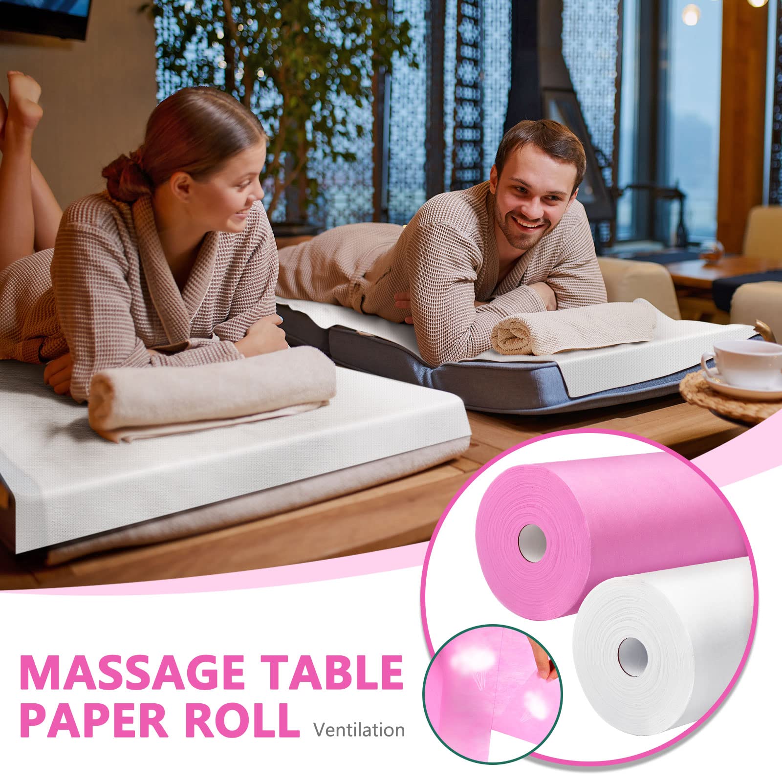 2 Rolls Disposable Massage Table Sheets (2 Count)