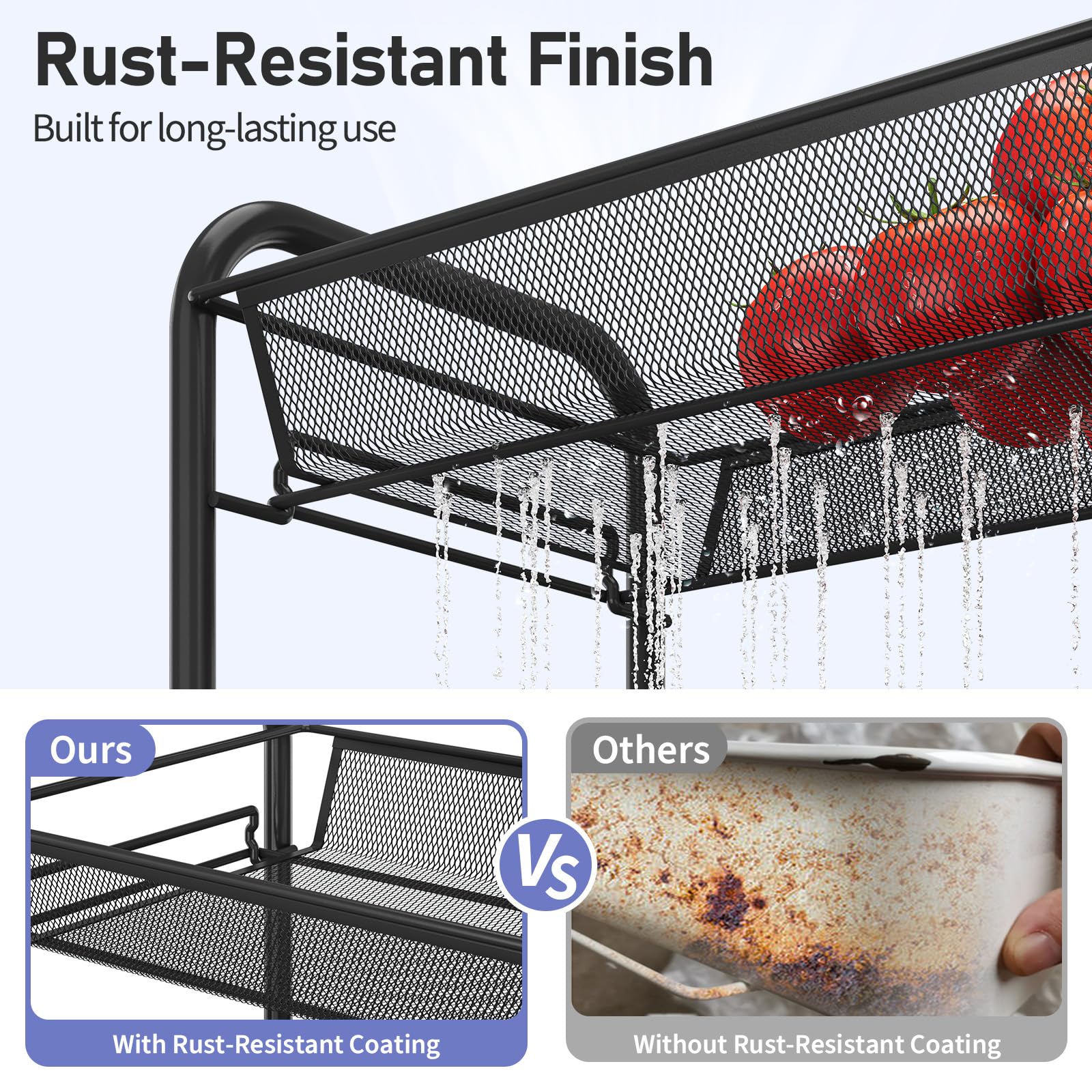 3 Tier Rolling Cart (3 Count)
