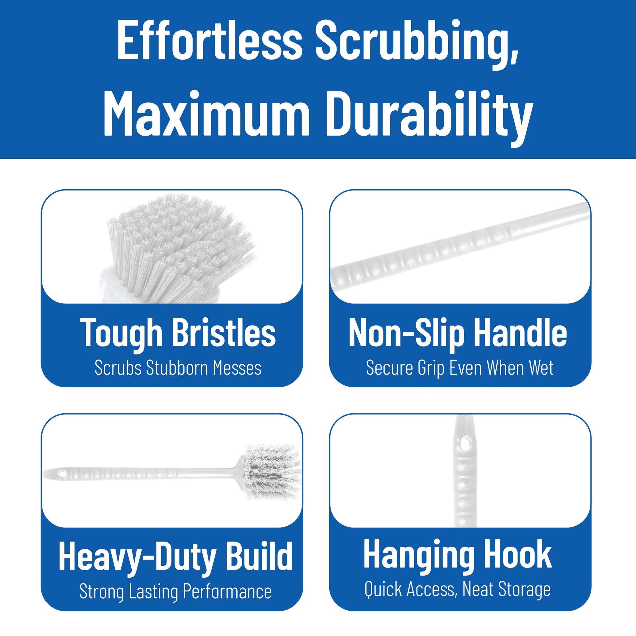 20" Floater Scrub Brush with Long Handle (6 Count)