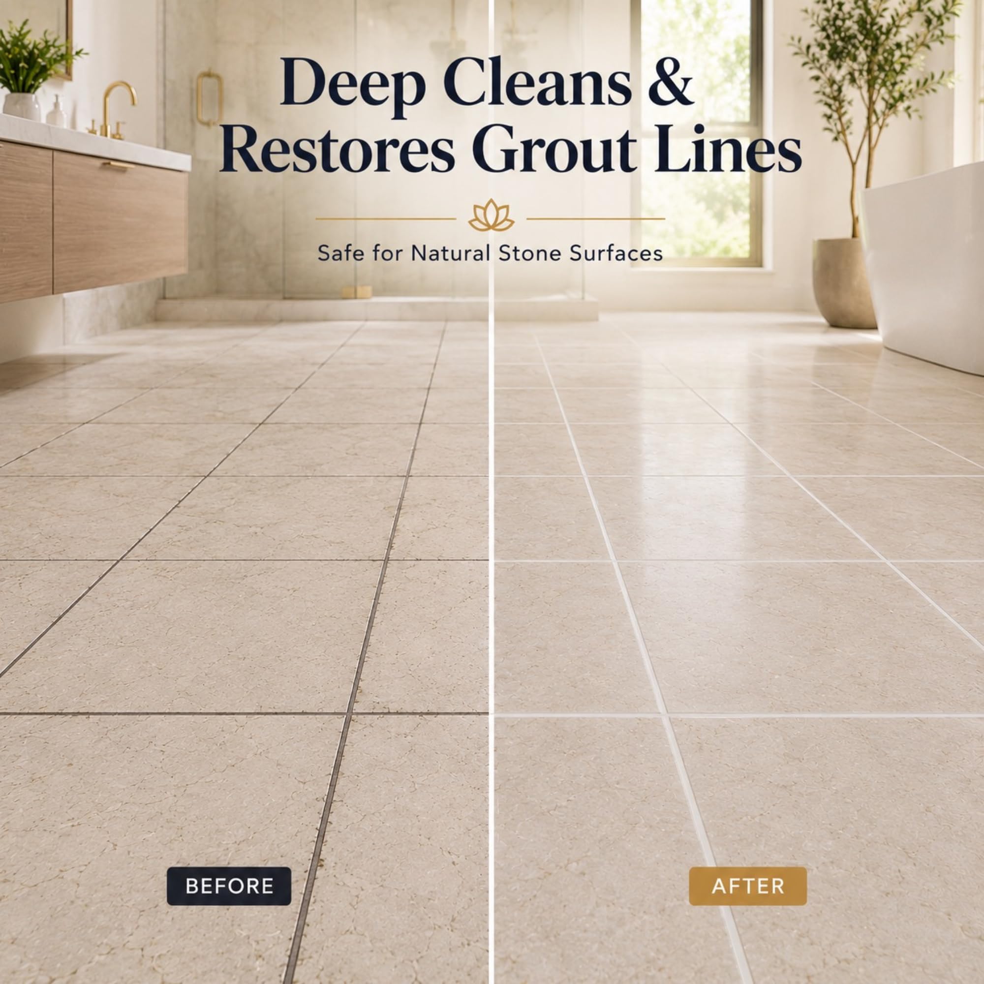 Natural Stone Grout Cleaner for tile floors (32 Fl Oz)