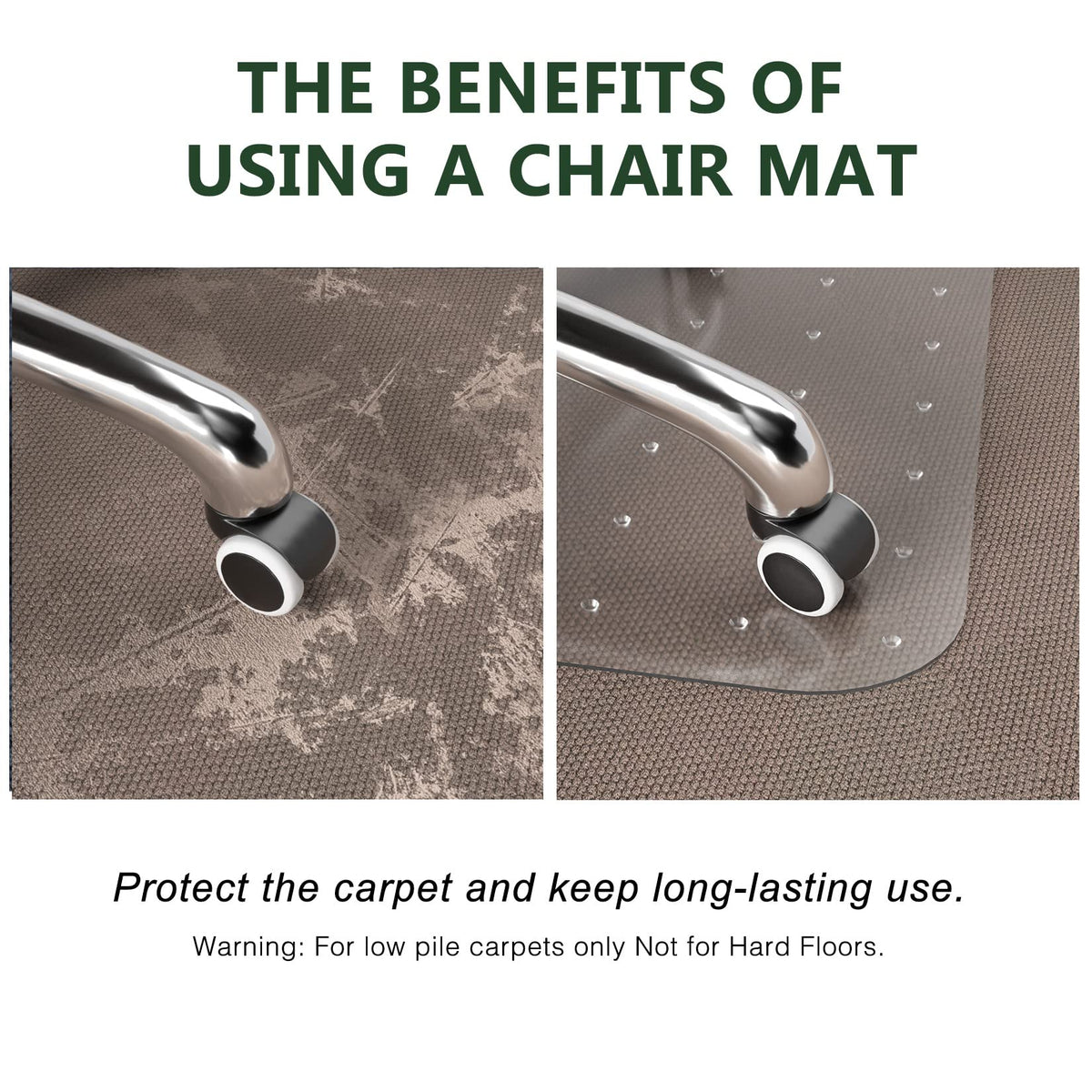 Office Chair Mat for Low Pile Carpet