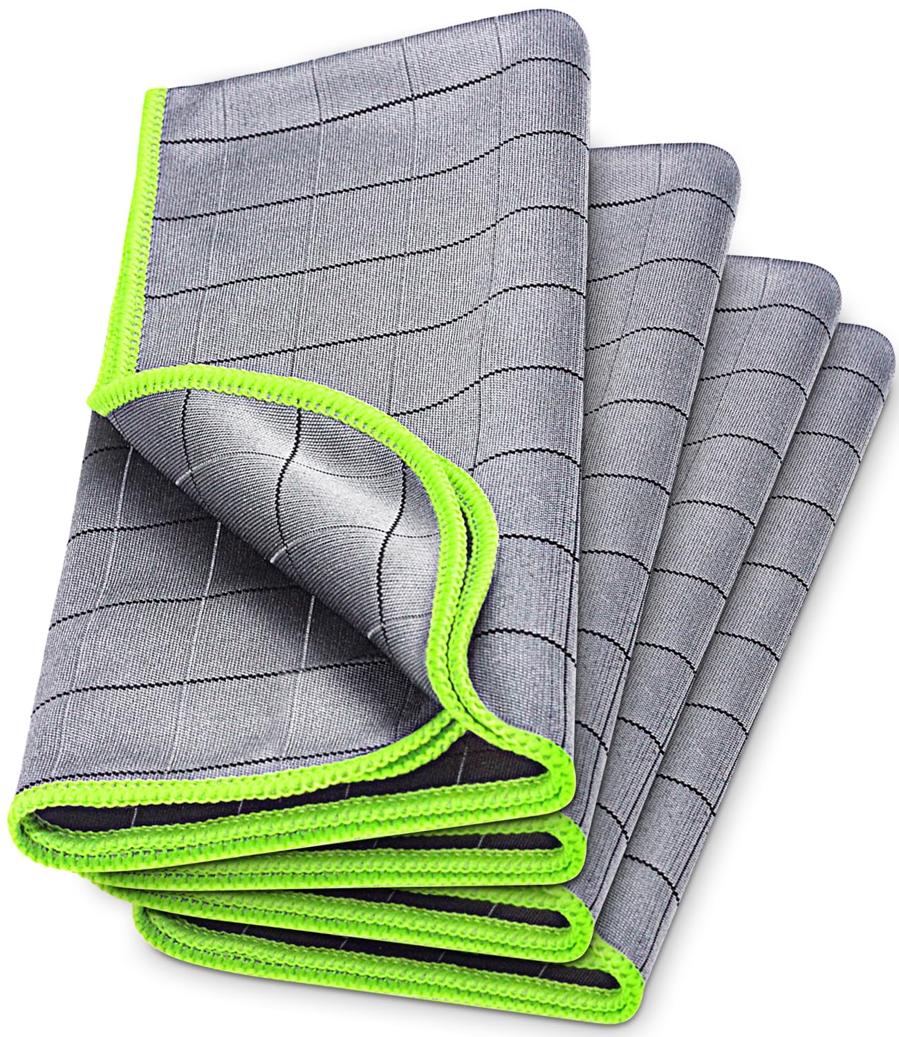 Microfiber Towels Cars Wash Drying Cleaning Cloth (4 Count)