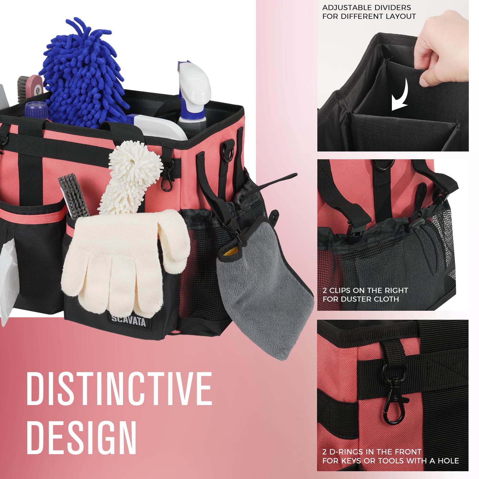 Compact Wearable Cleaning Caddy with Handle & Shoulder Straps