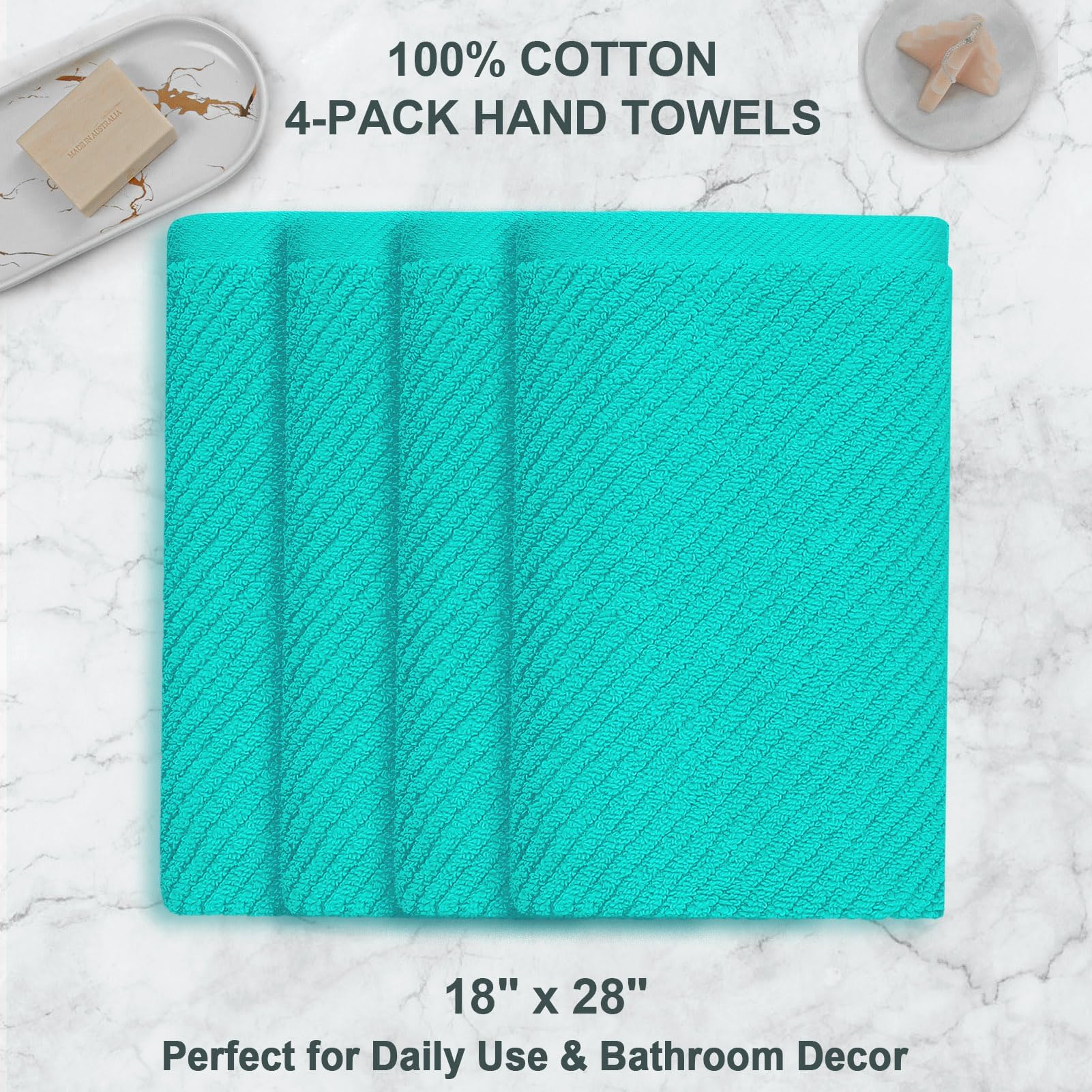 Bathroom Hand Towels 4PC (4 Count)
