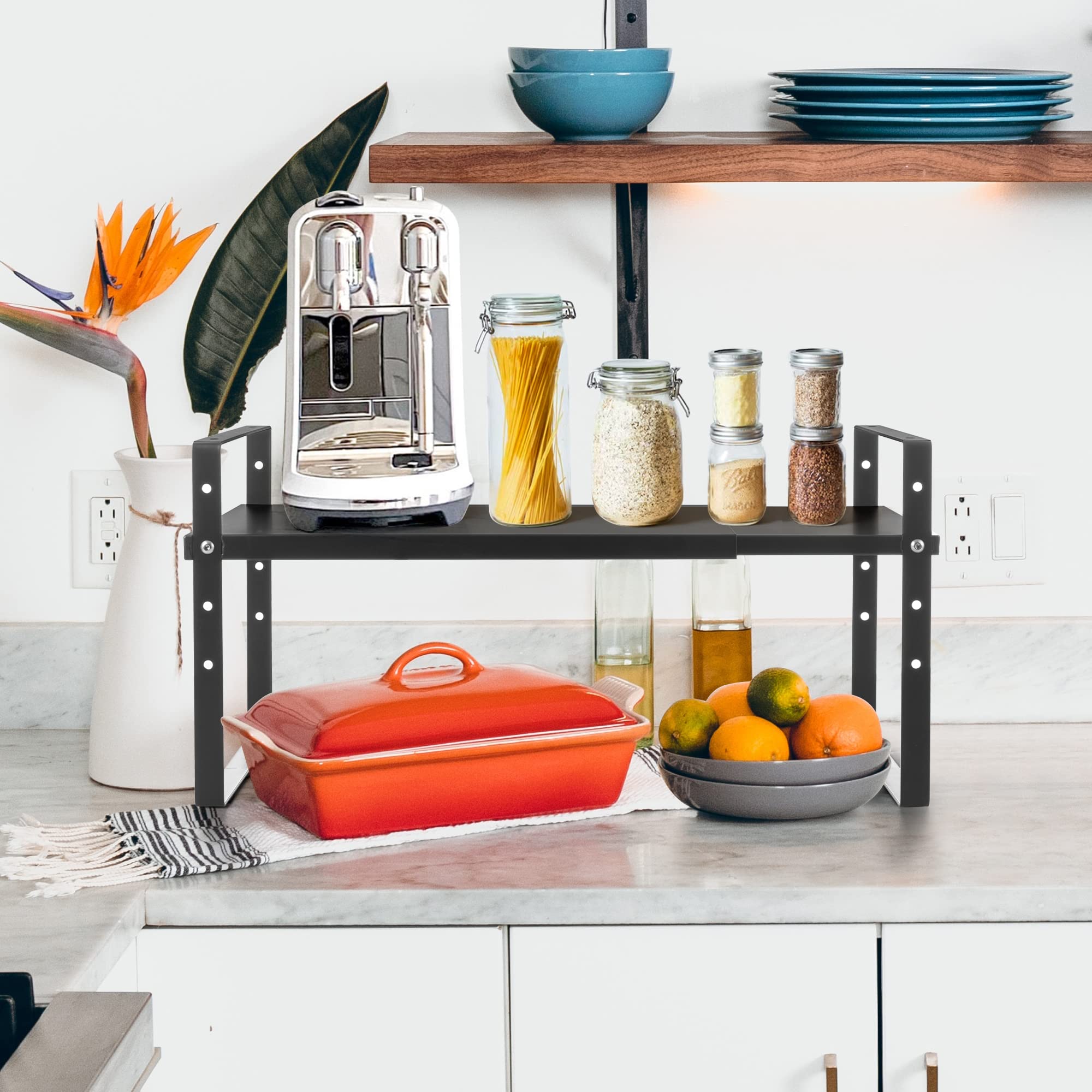Expandable Cabinet Shelf Organizer Rack