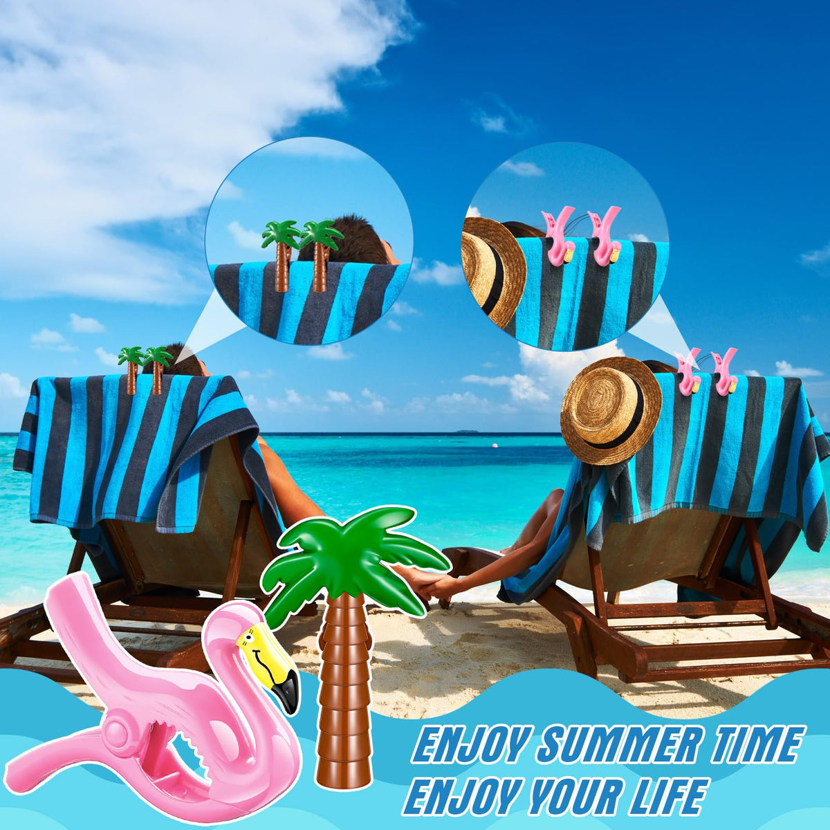 4 Pcs Beach Towel Clips (4 Count)