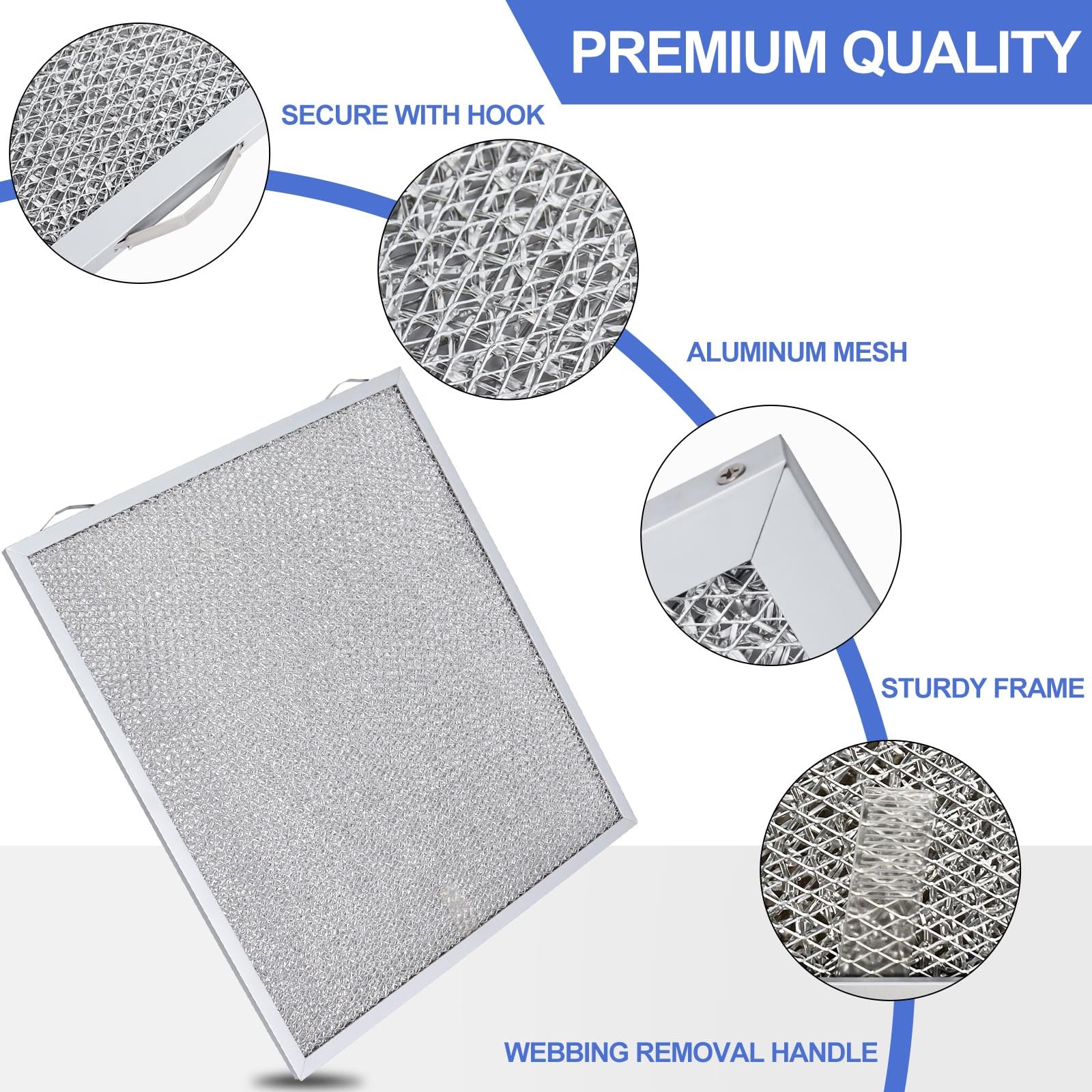 S99010430 002 Aluminum Range Hood Filter 2 Pack