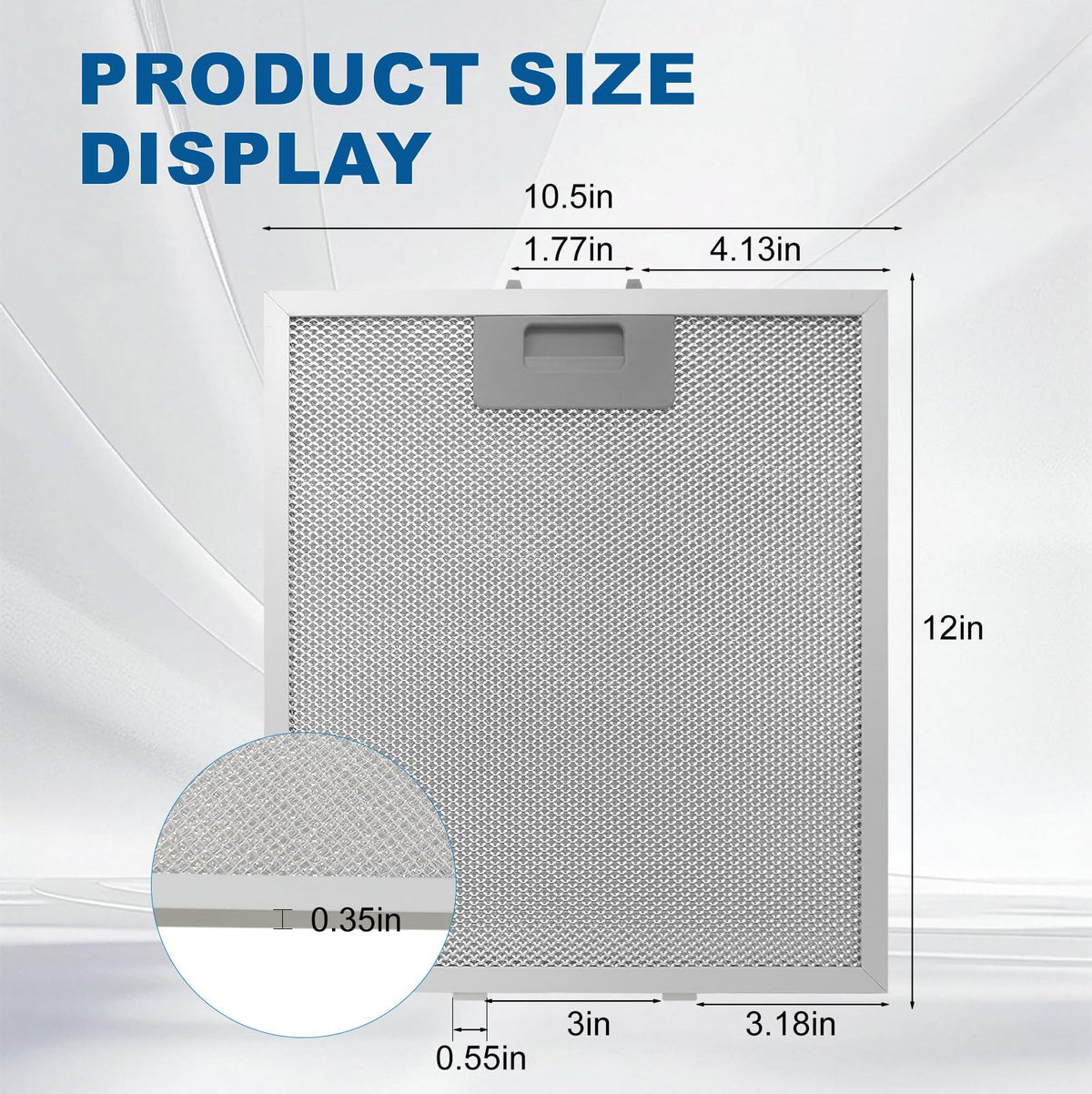 Range Hood Filter Replacement 12" x 10.5"W10169961A With 5 (2 Count)