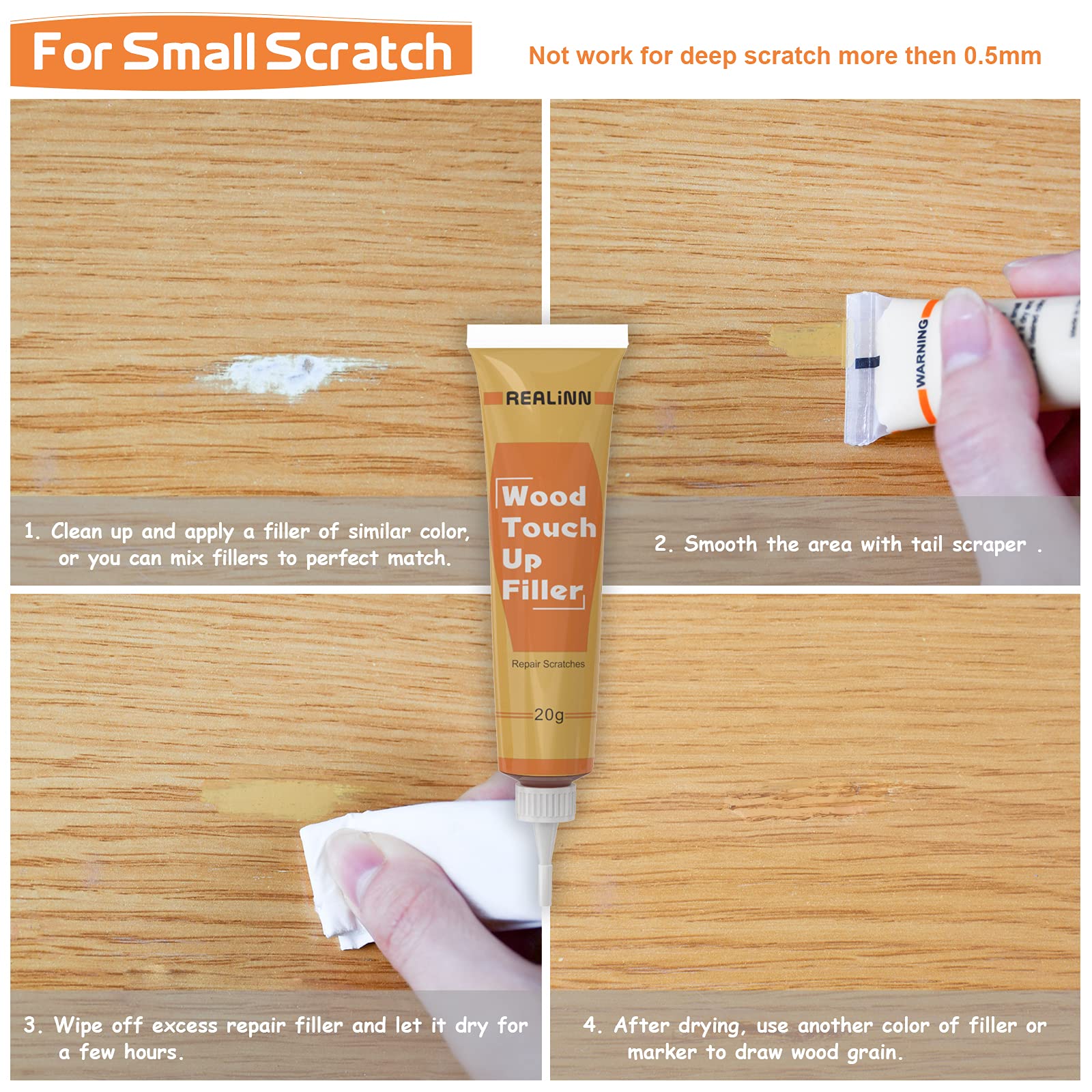 Wood Furniture Repair Kit 8 Light Colors