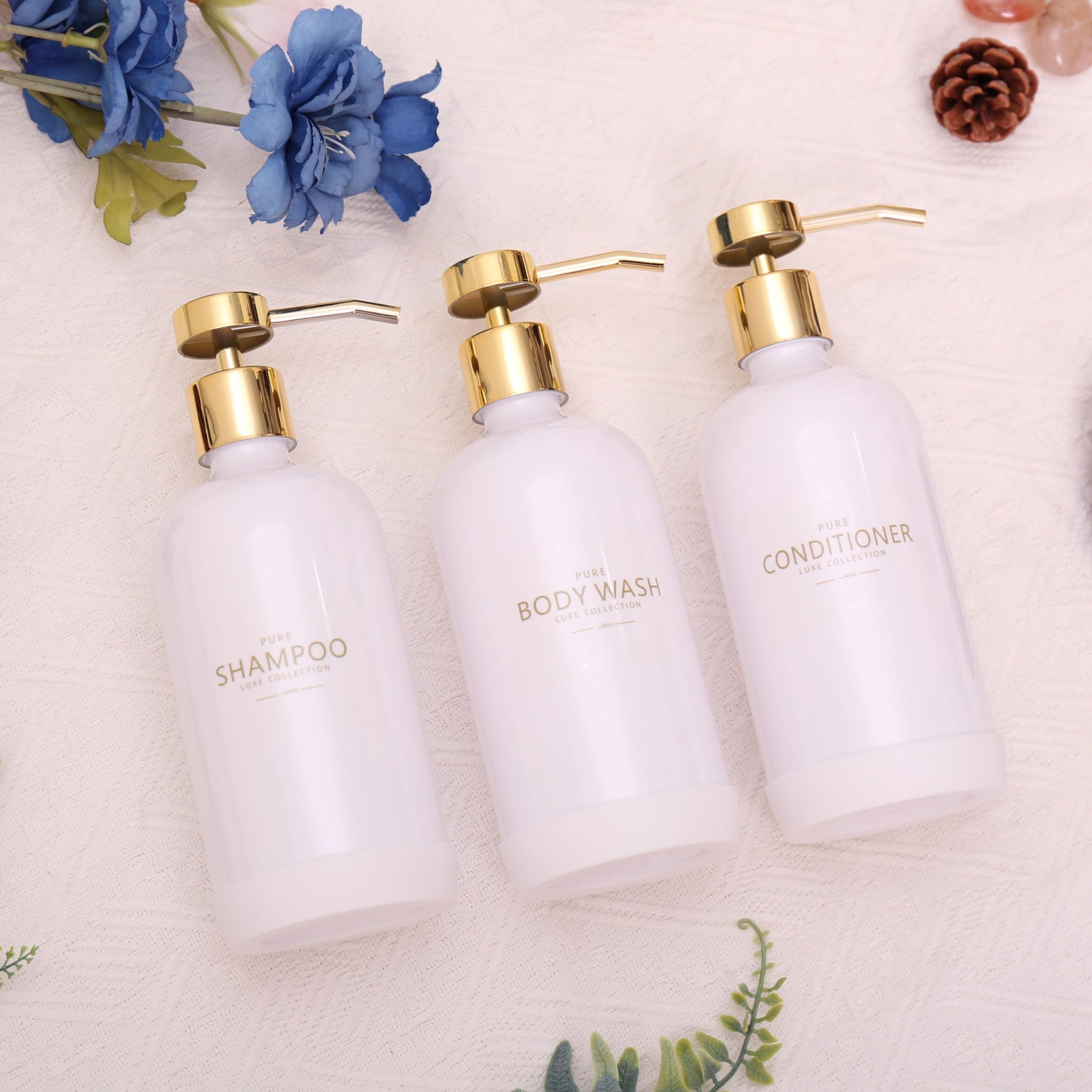 Shampoo and Conditioner Dispenser Set of 3