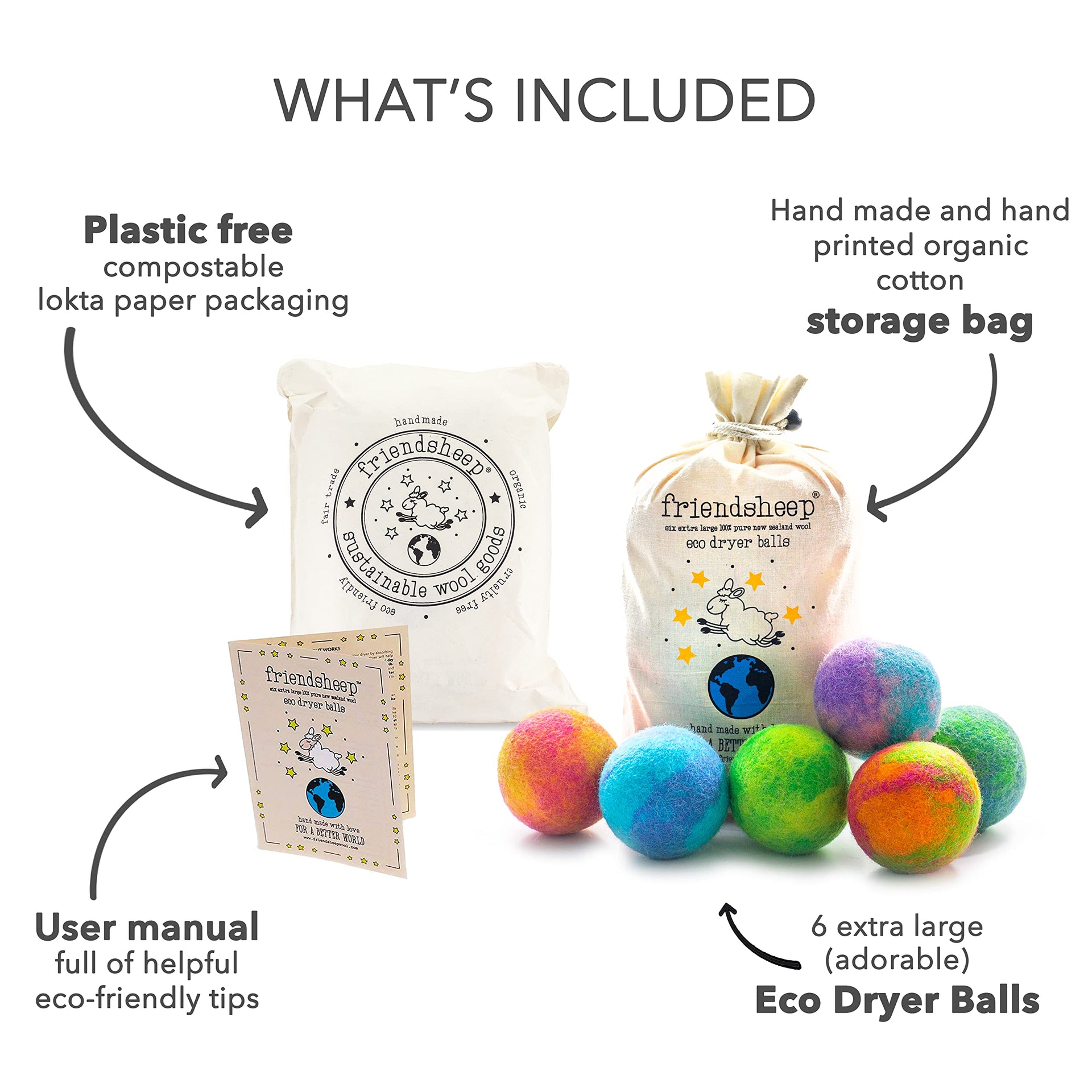 Wool Dryer Balls (6 Count)