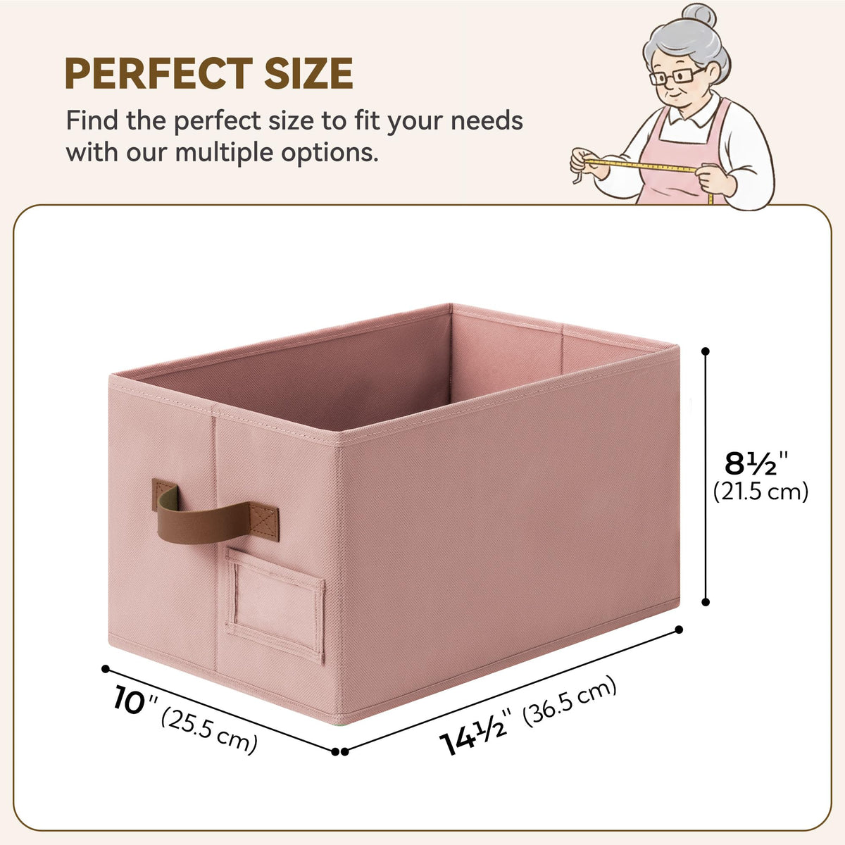 Closet Storage Bins with Label (3 Count)