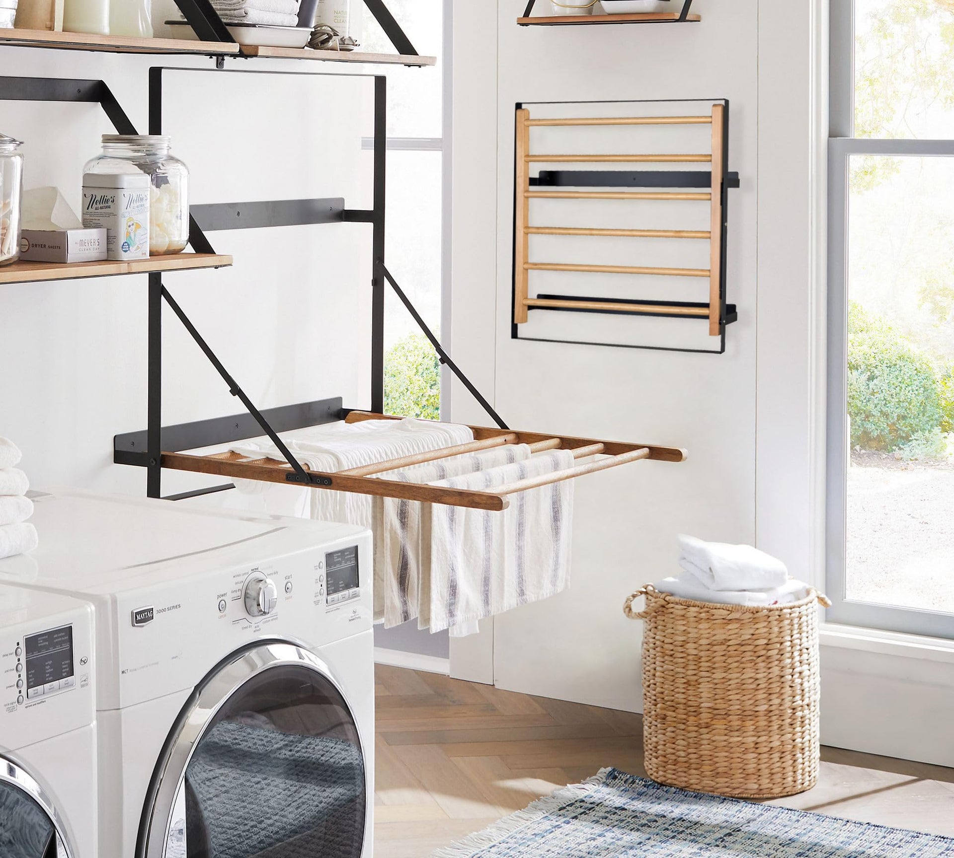 Wall Mounted Clothes Drying Rack Laundry Drying Rack Collapsible