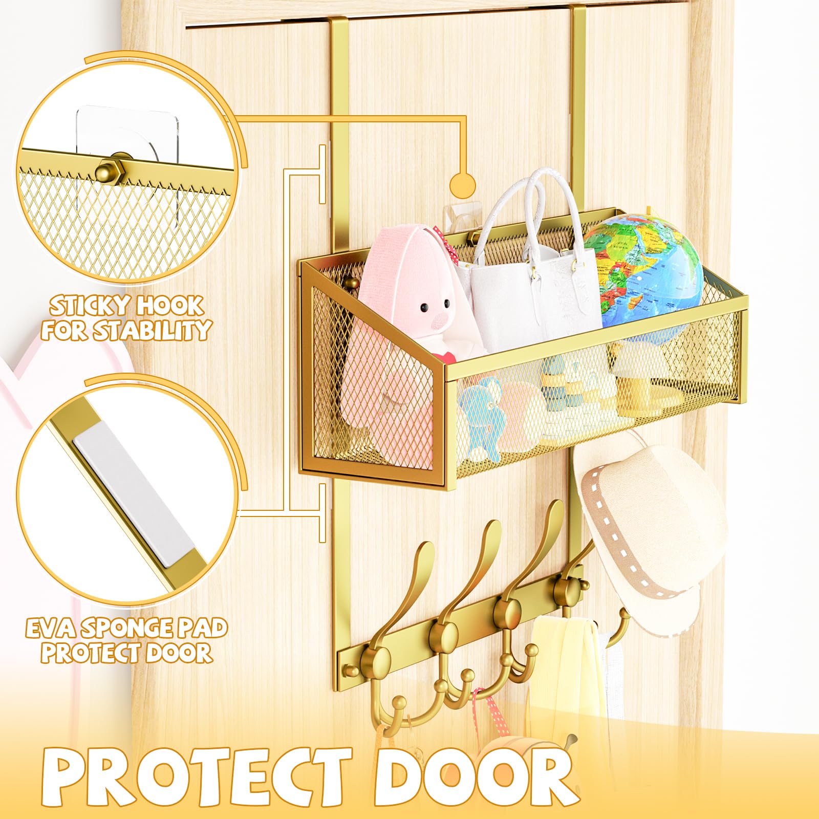 Over The Door Hooks Organizer