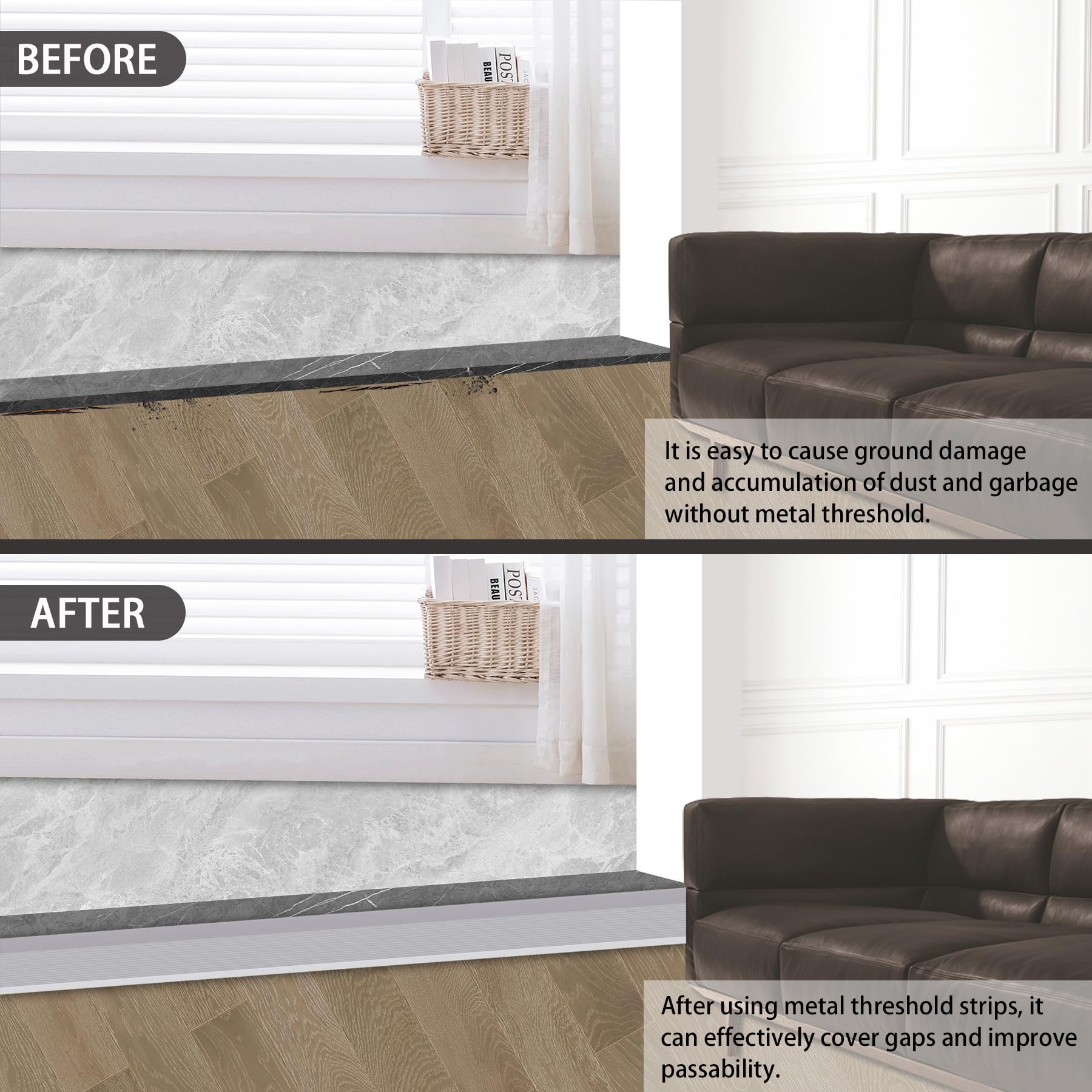 Aluminum Floor Transition Threshold Strip