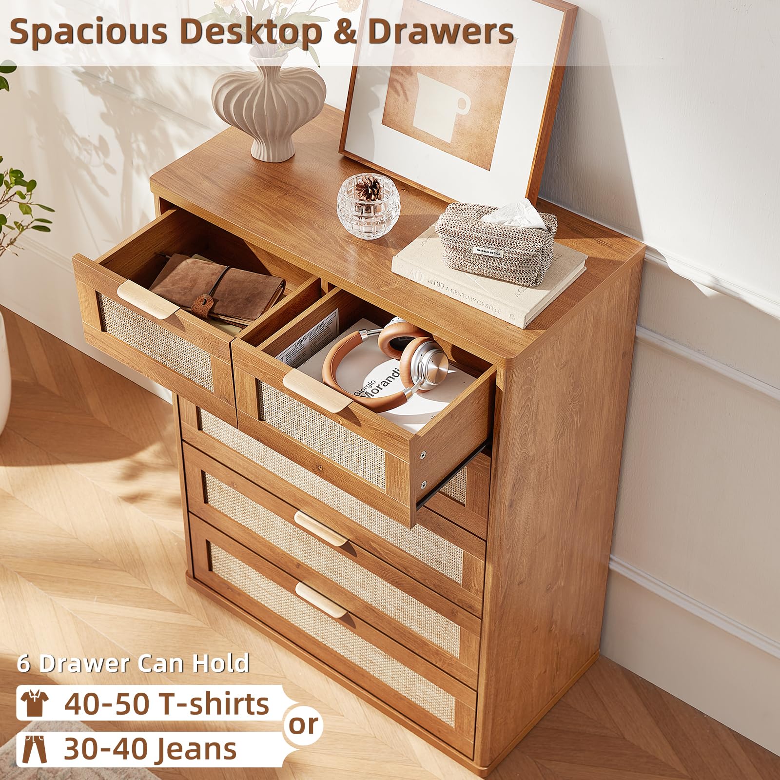 Rattan Dresser for Bedroom Set 2