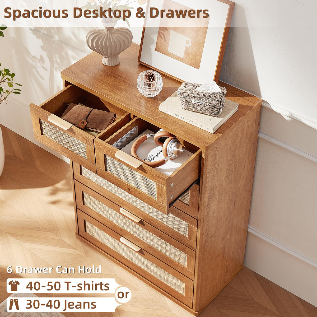 Rattan Dresser for Bedroom Set 2