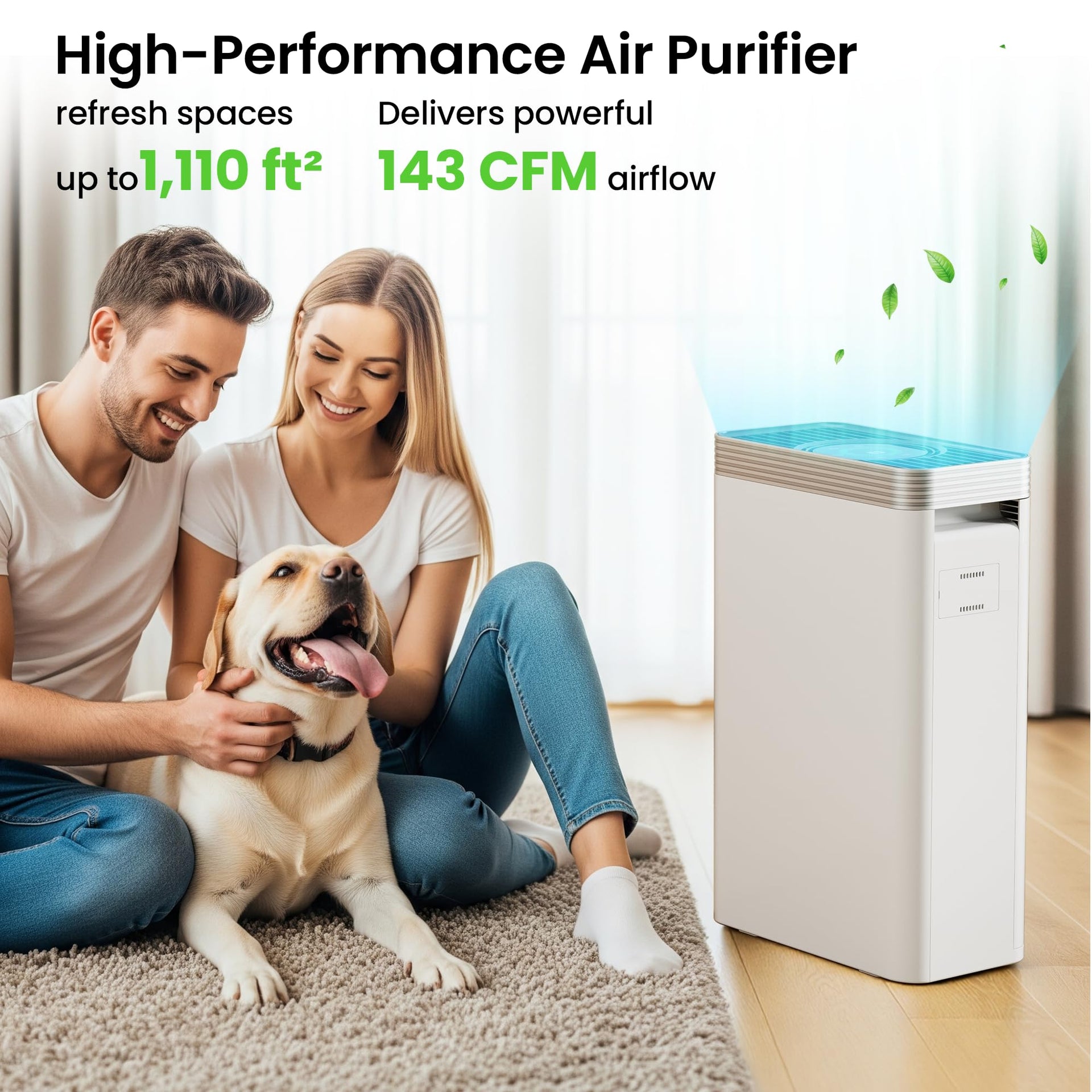 Air Purifier for Home Dorm Room up to 1110 ft²