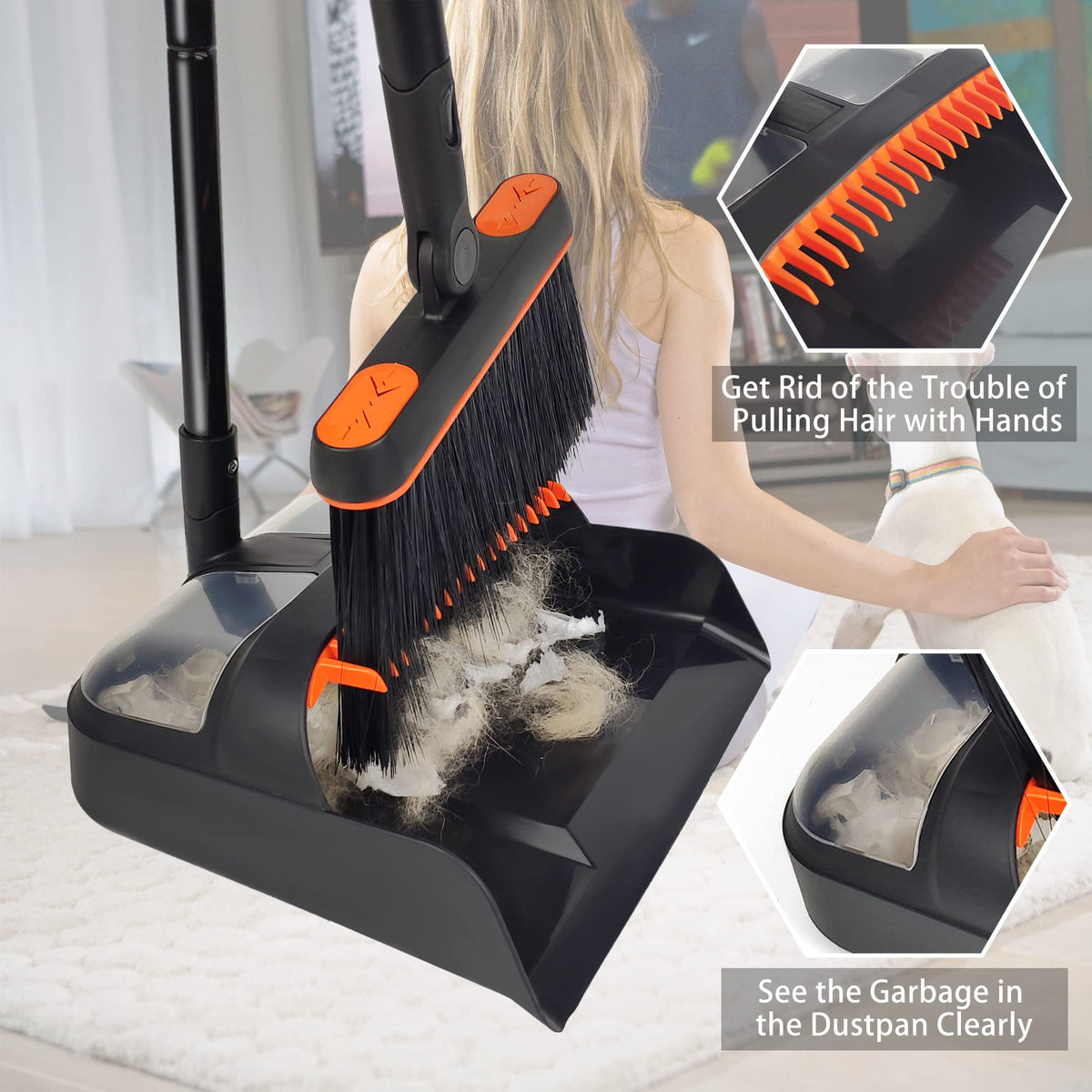 Broom and Dustpan Set for Home