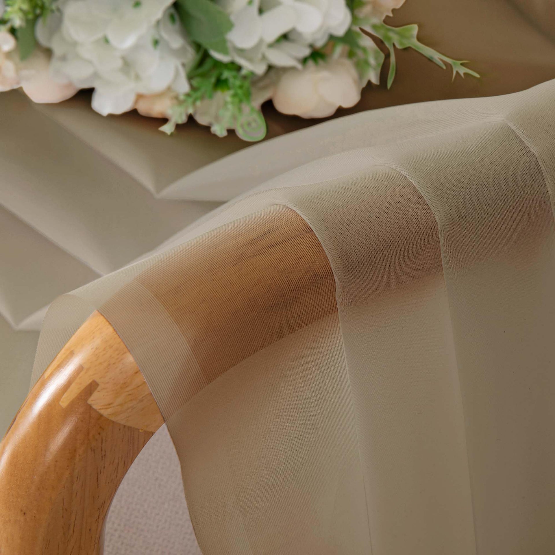 Taupe Sheer Curtains 120 Inches Long (2 Count)