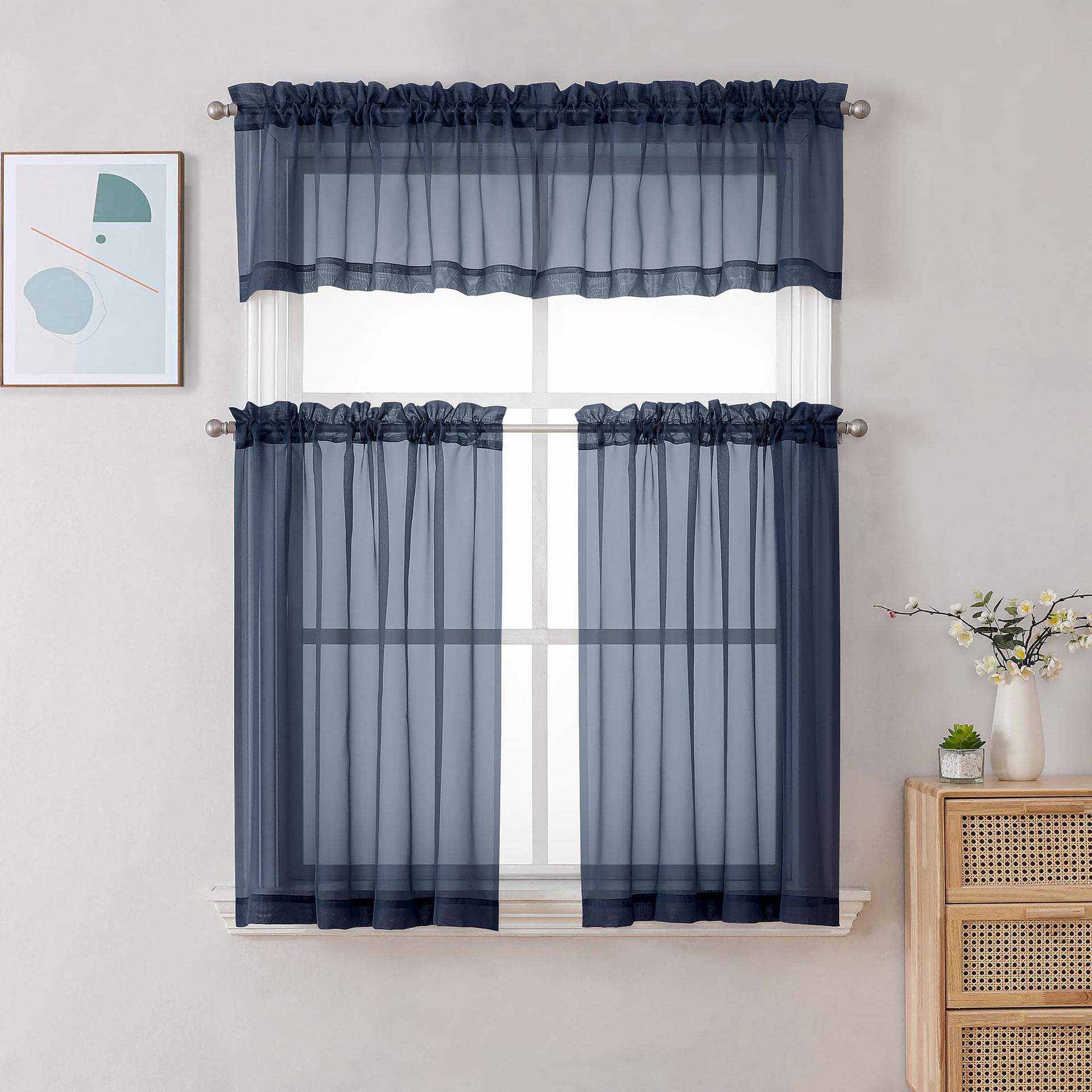 Sheer Valances for Windows 2 Pack (2 Count)