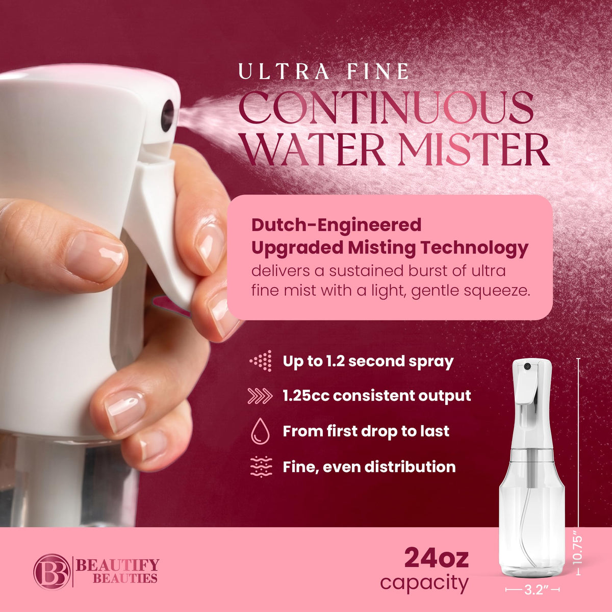 Continuous Spray Bottle for Hair