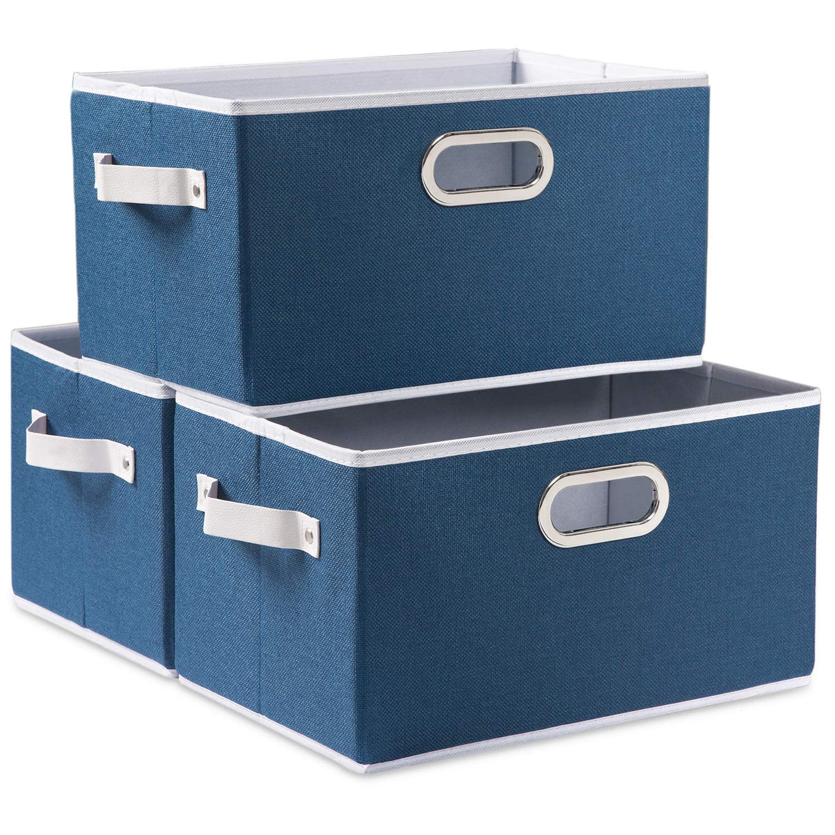 Large Collapsible Storage Baskets for Closet [3 (3 Count)