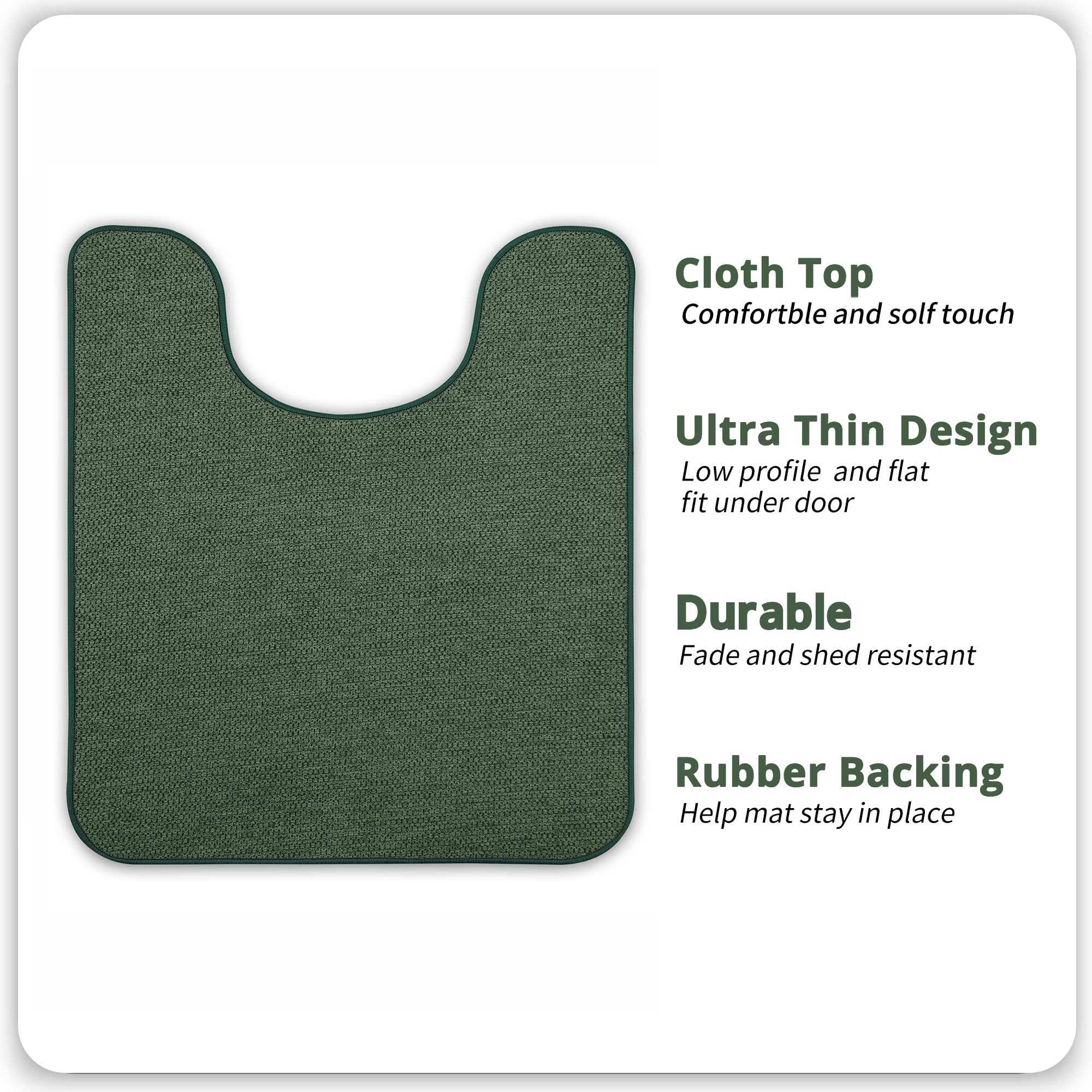 Toilet Rugs U Shaped Bathroom Rug (480 sq in)