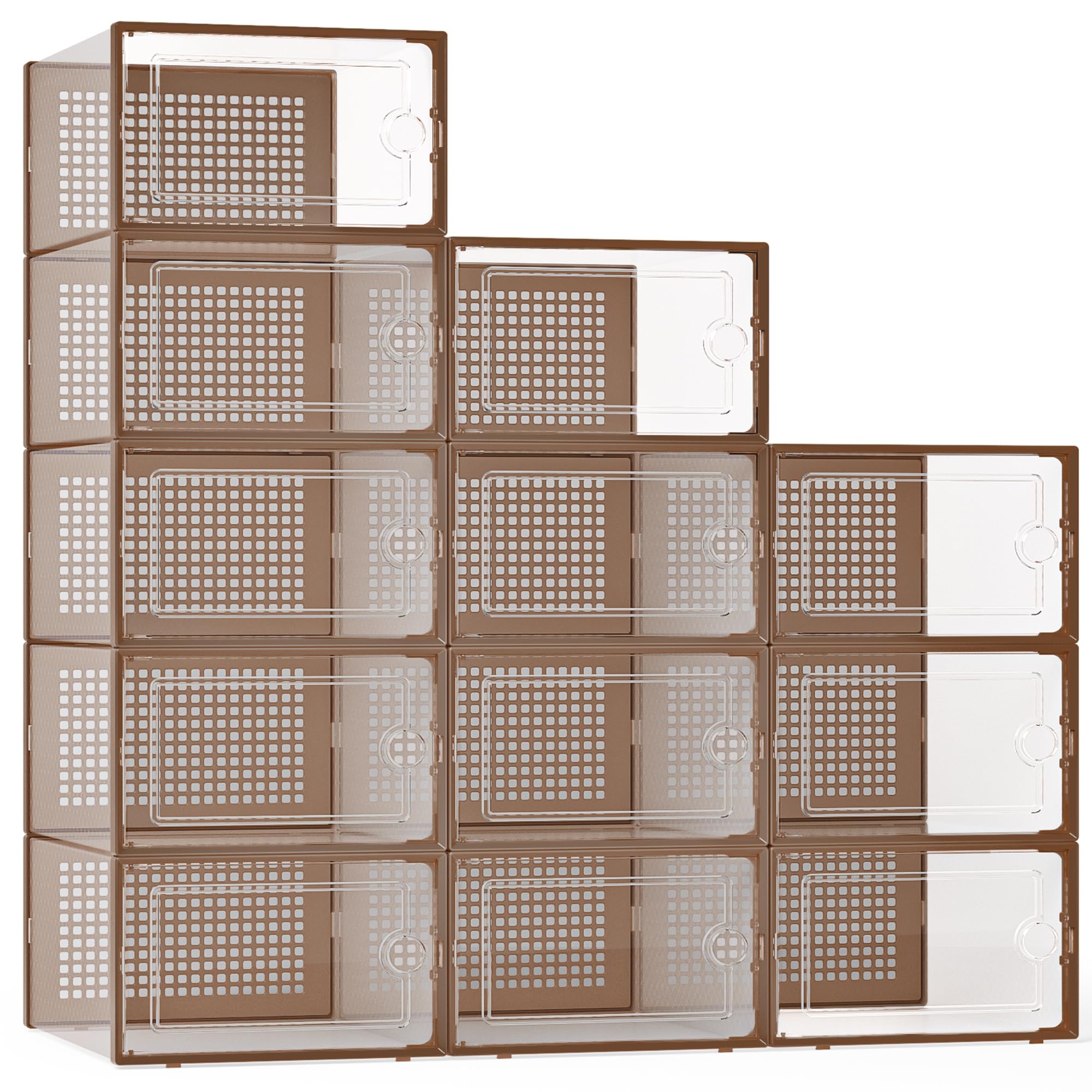 X Large Shoe Storage Boxes 12 Pack (12 Count)