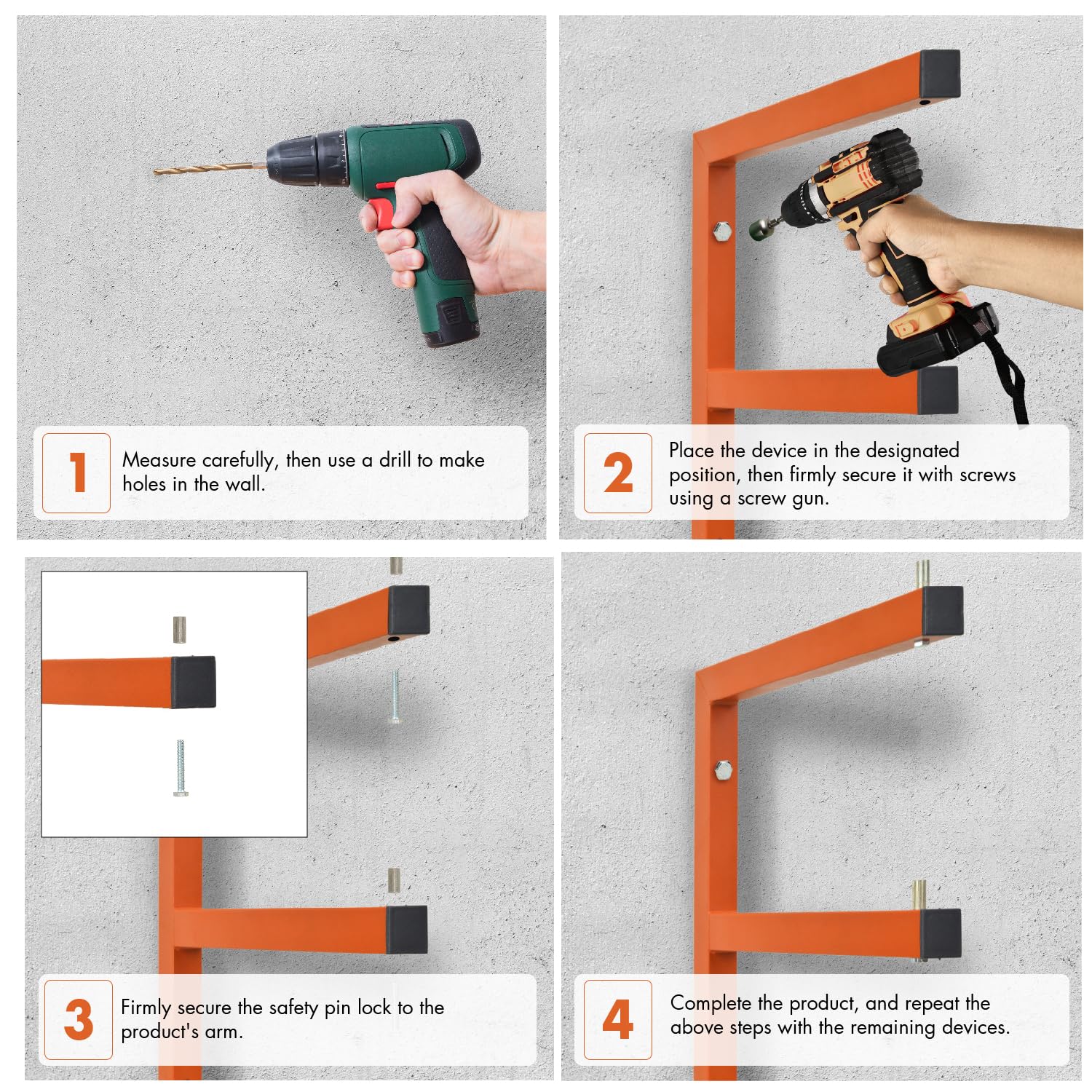 3 Level Wall Mounted Lumber Storage Rack for Garage
