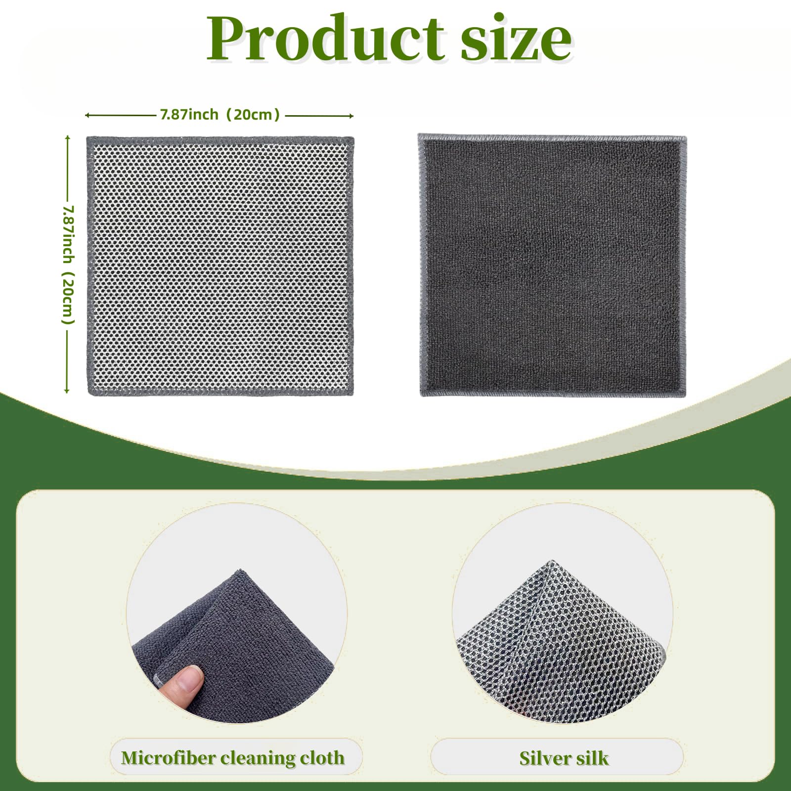 Stainless Steel Scrubber and Cleaning Rags (6 Count)