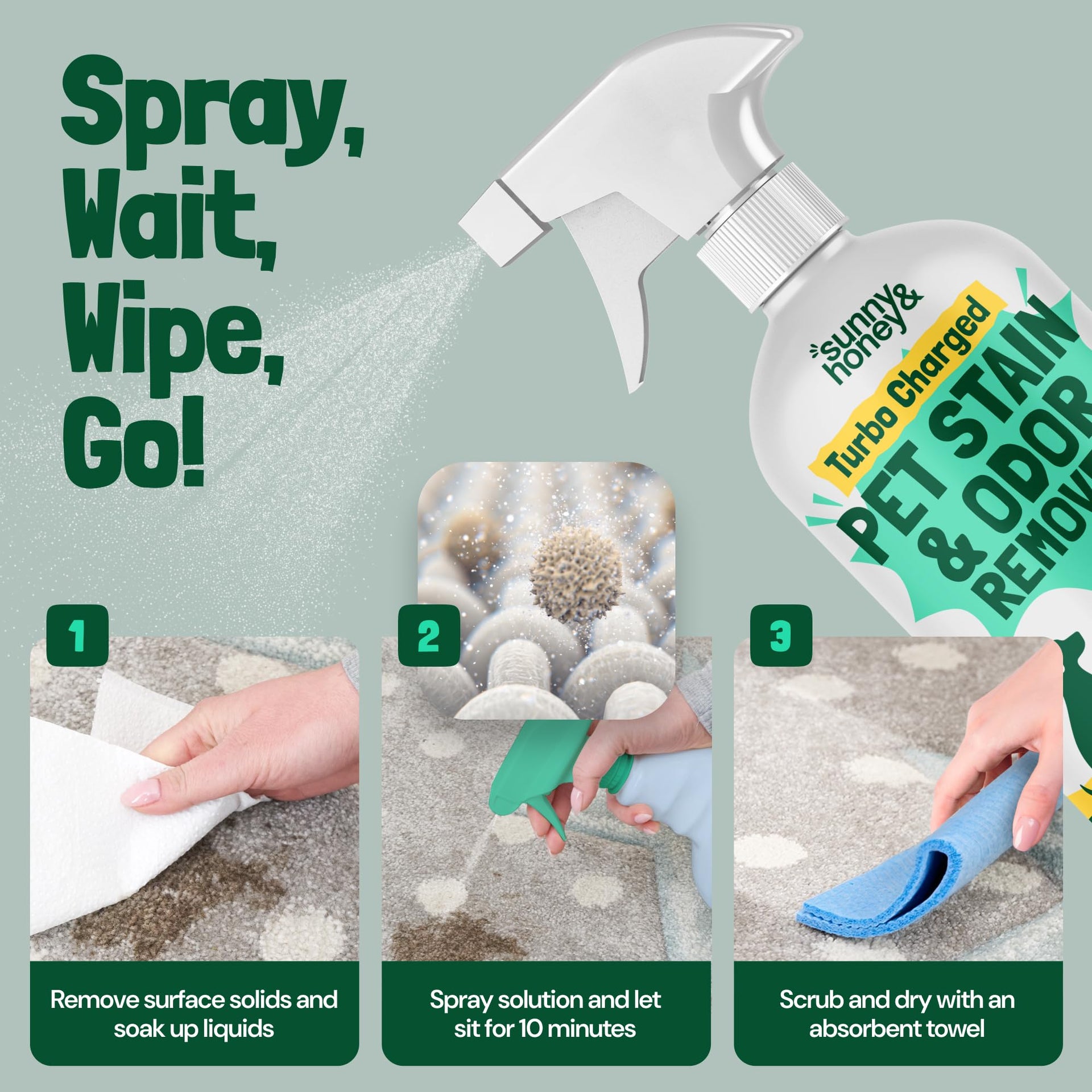 Turbo Pet Stain and Odor Remover for Carpets (32 Fl Oz)