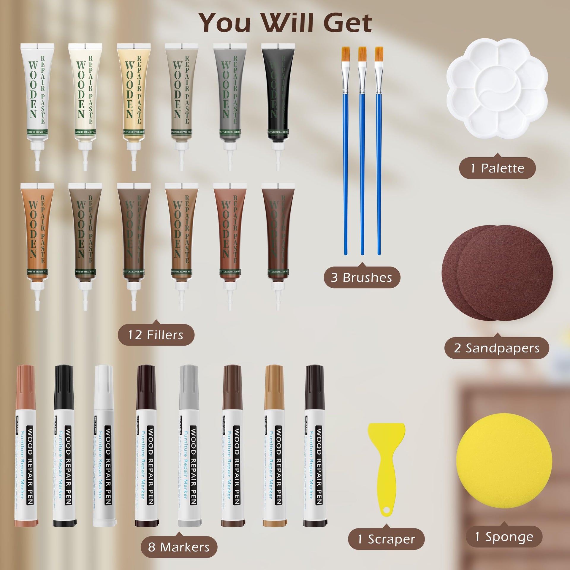 Wood Furniture Repair Kit (20 Count)