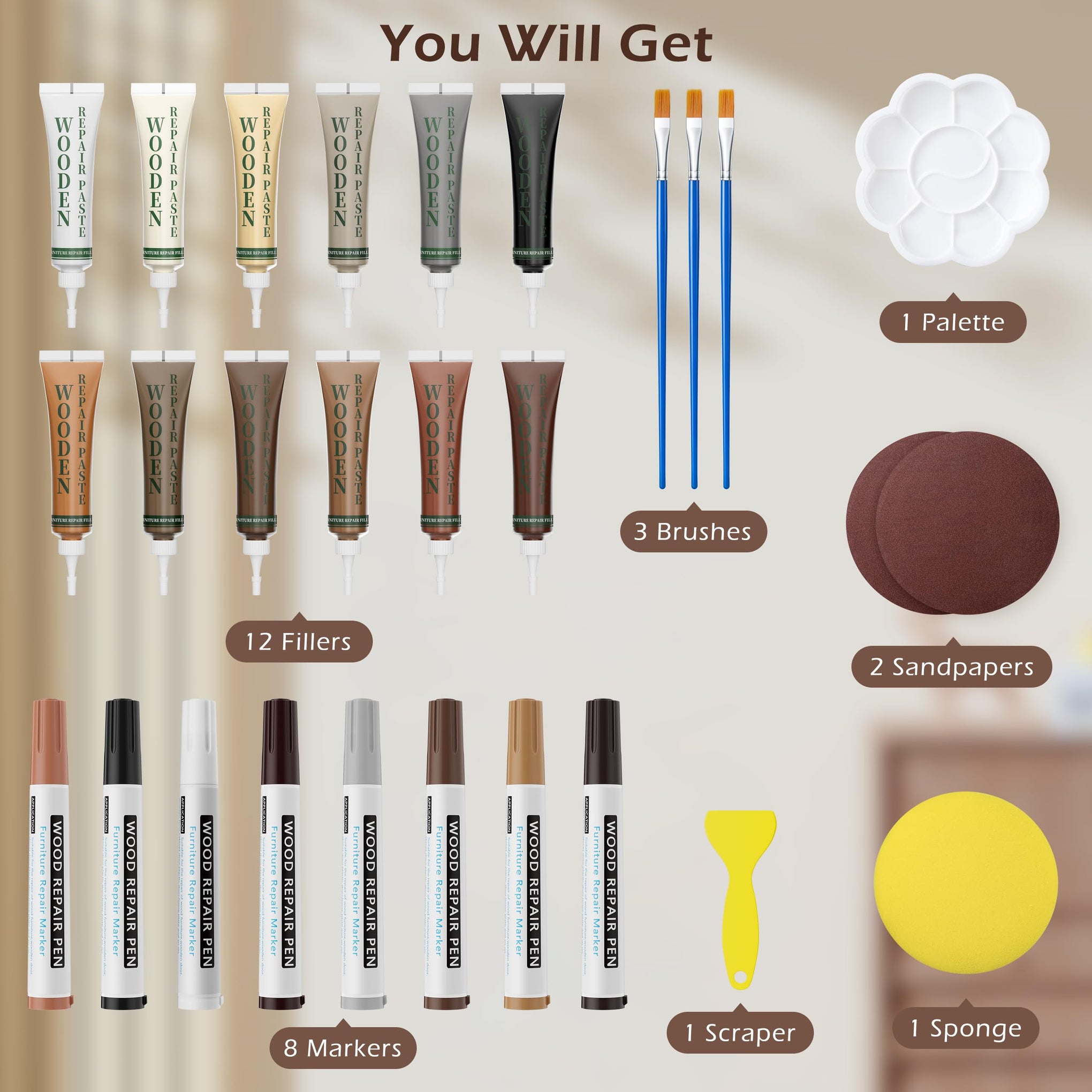 Wood Furniture Repair Kit (20 Count)