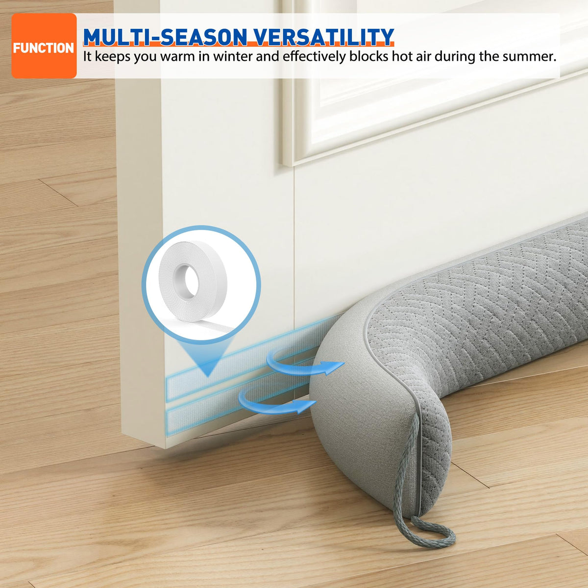 Door Draft Stopper for Bottom of Door 36 Inches