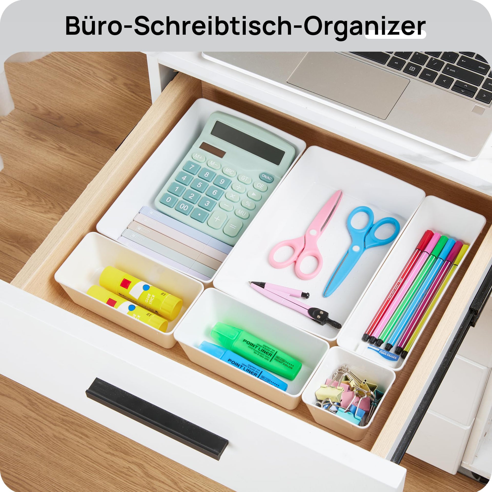 25 Pack Plastic Drawer Organizers with Non (25 Count)