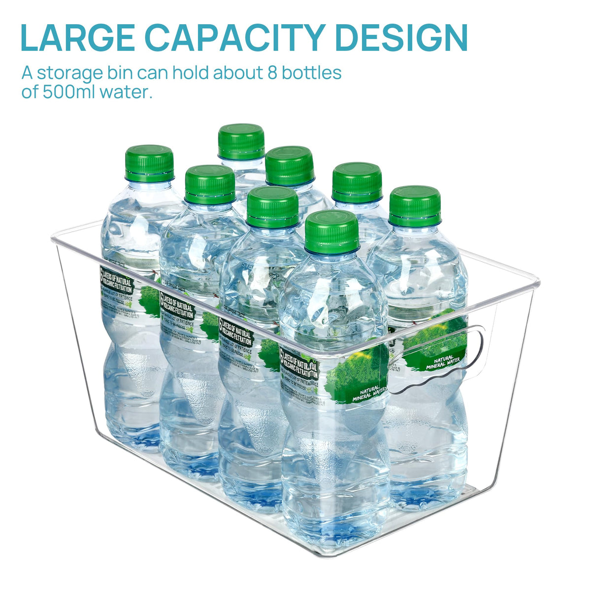 6 Pack Clear Storage Bins (6 Count)